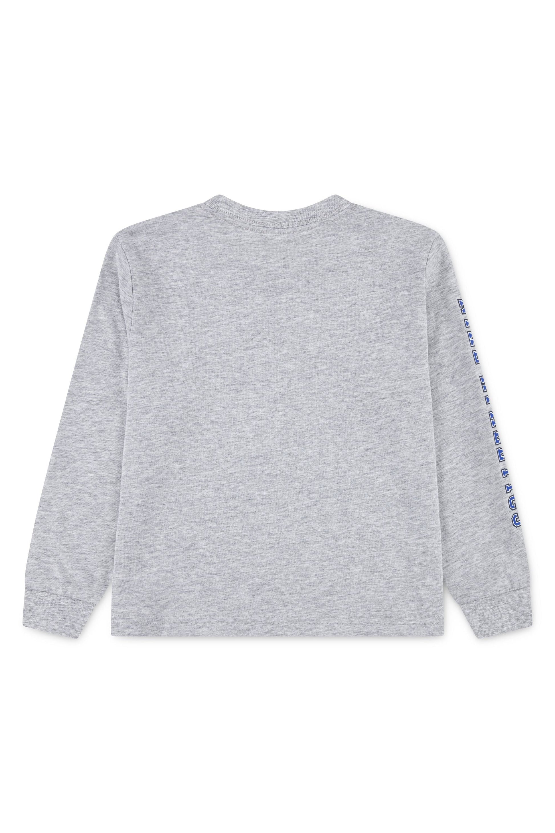 חולצת טישירט NIKE עם הדפס לוגו קולג' לילדים BLACK / 2Y