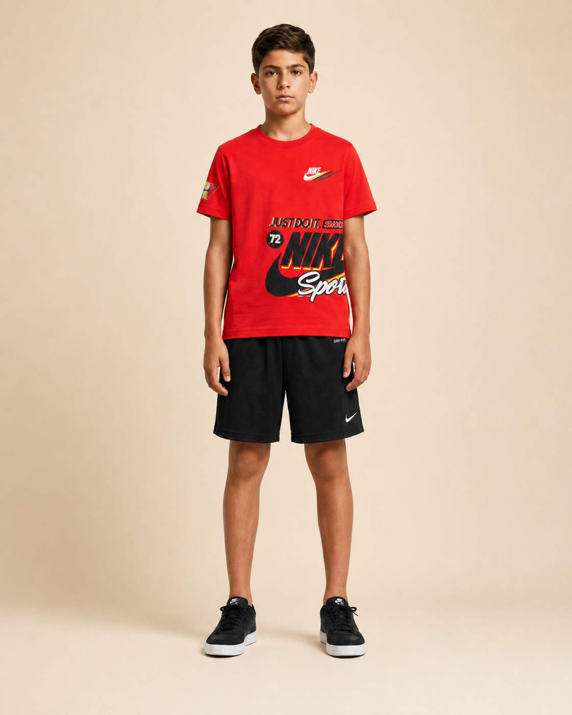 לילדים VICTORY LAP SS TEE NIKE חליפת Red / 2Y