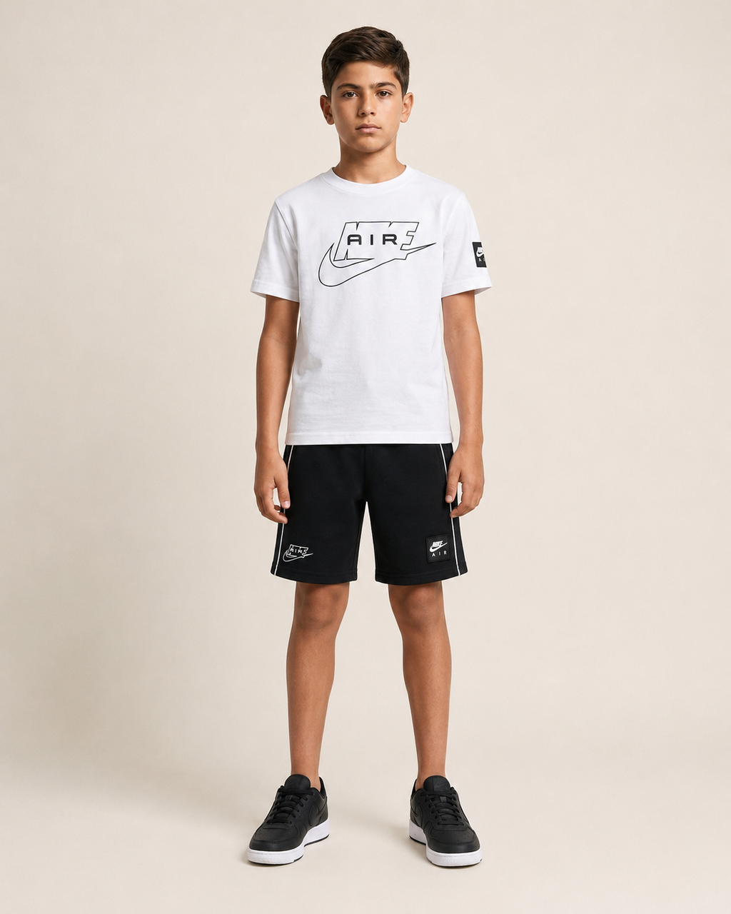 לילדים B NK AIR FT NIKE חליפת WHITE / 2Y