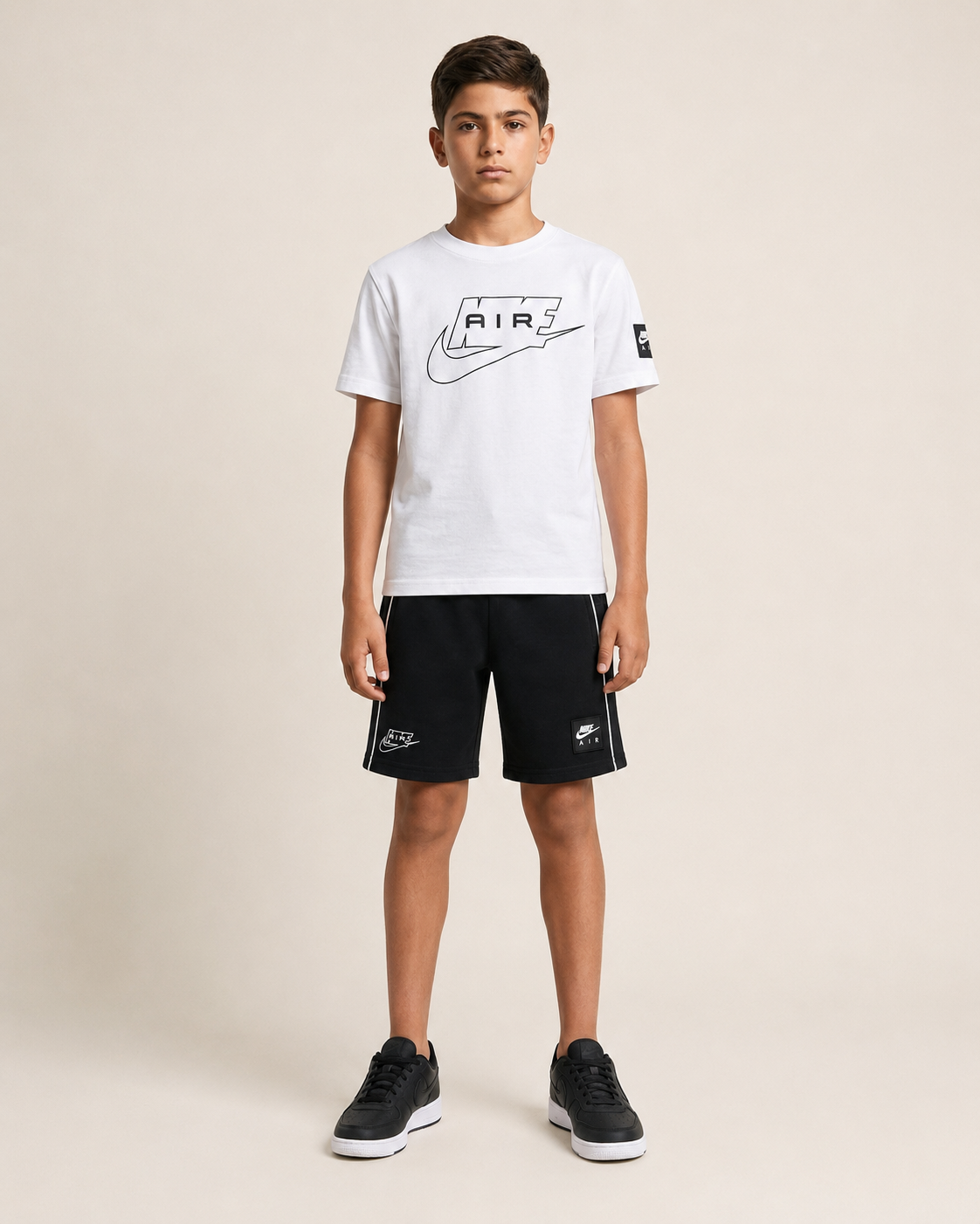 לילדים B NK AIR FT NIKE חליפת WHITE / 2Y