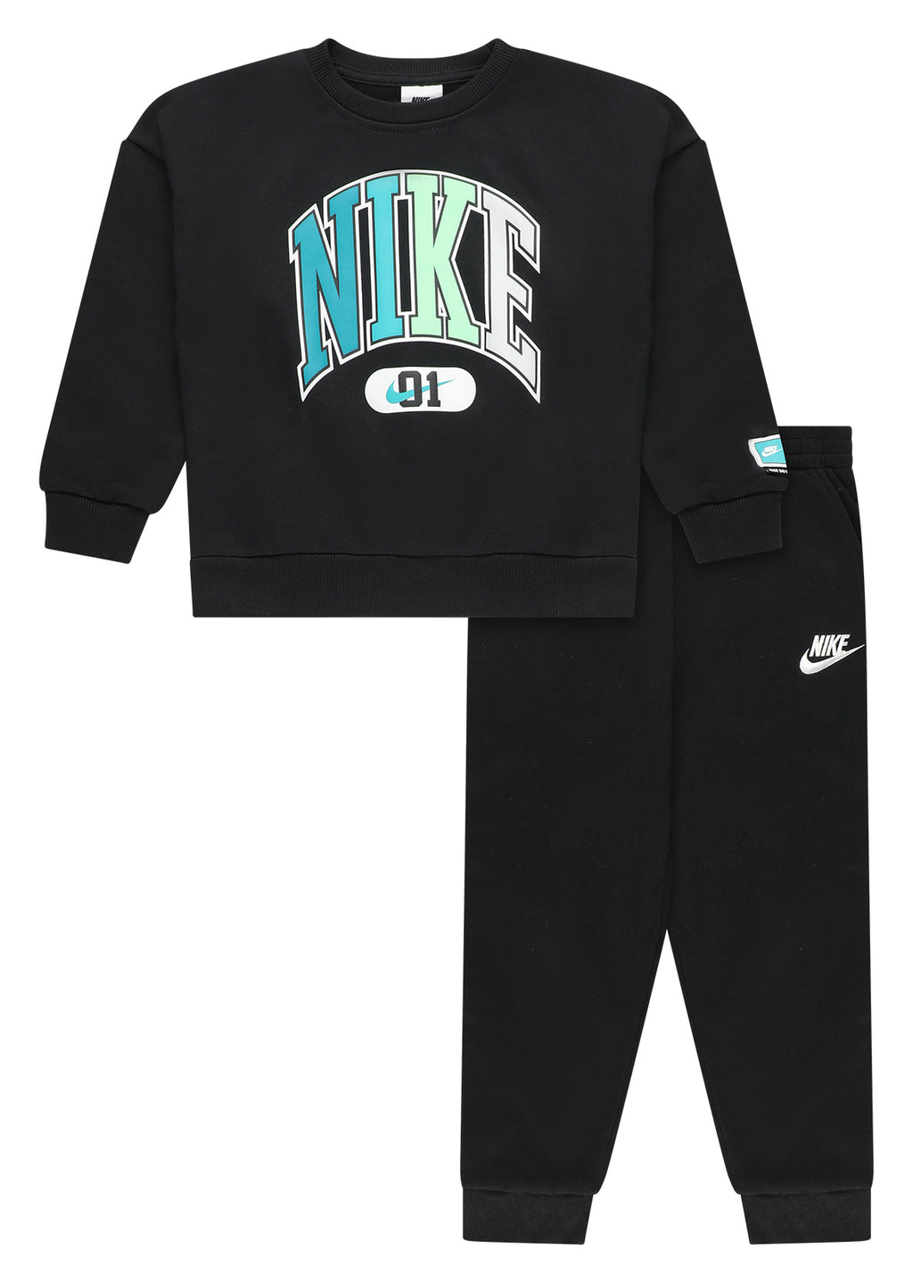 חליפת טרנינג NIKE Multisport Fleece Crew לילדים BLACK / 2Y
