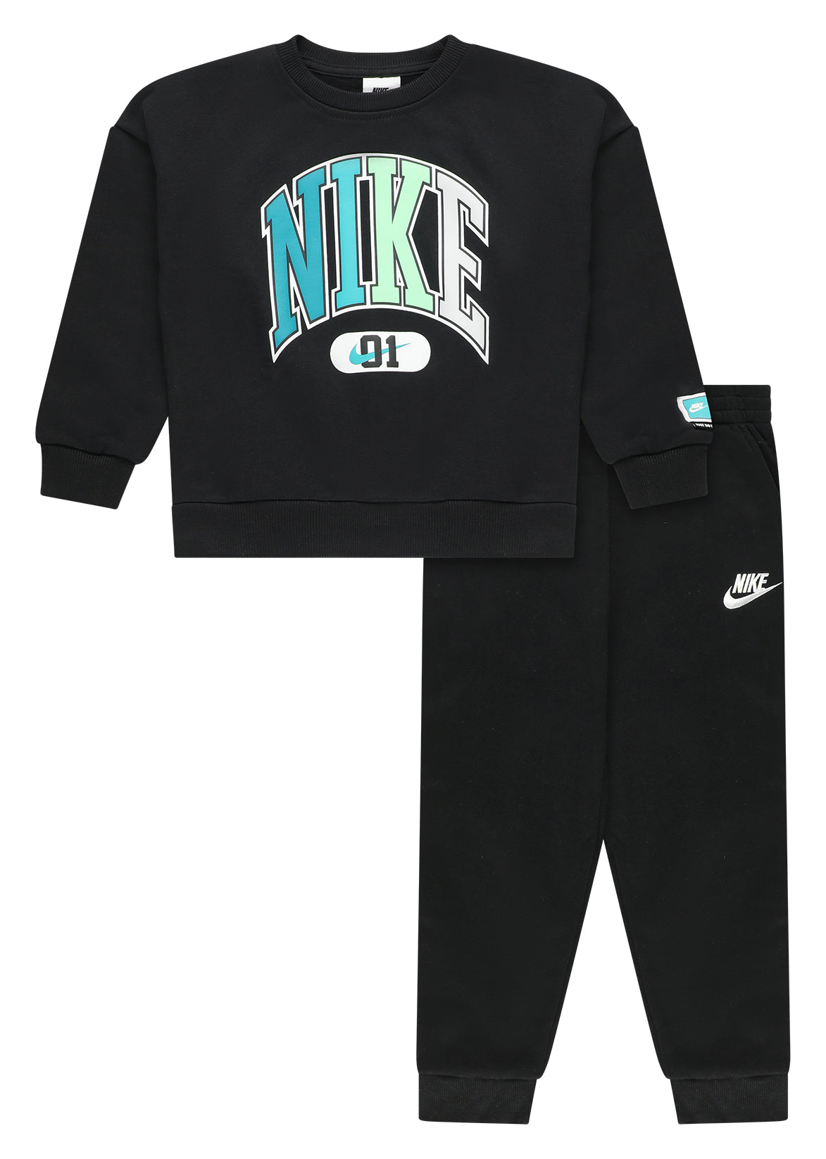 חליפת טרנינג NIKE Multisport Fleece Crew לילדים BLACK / 2Y