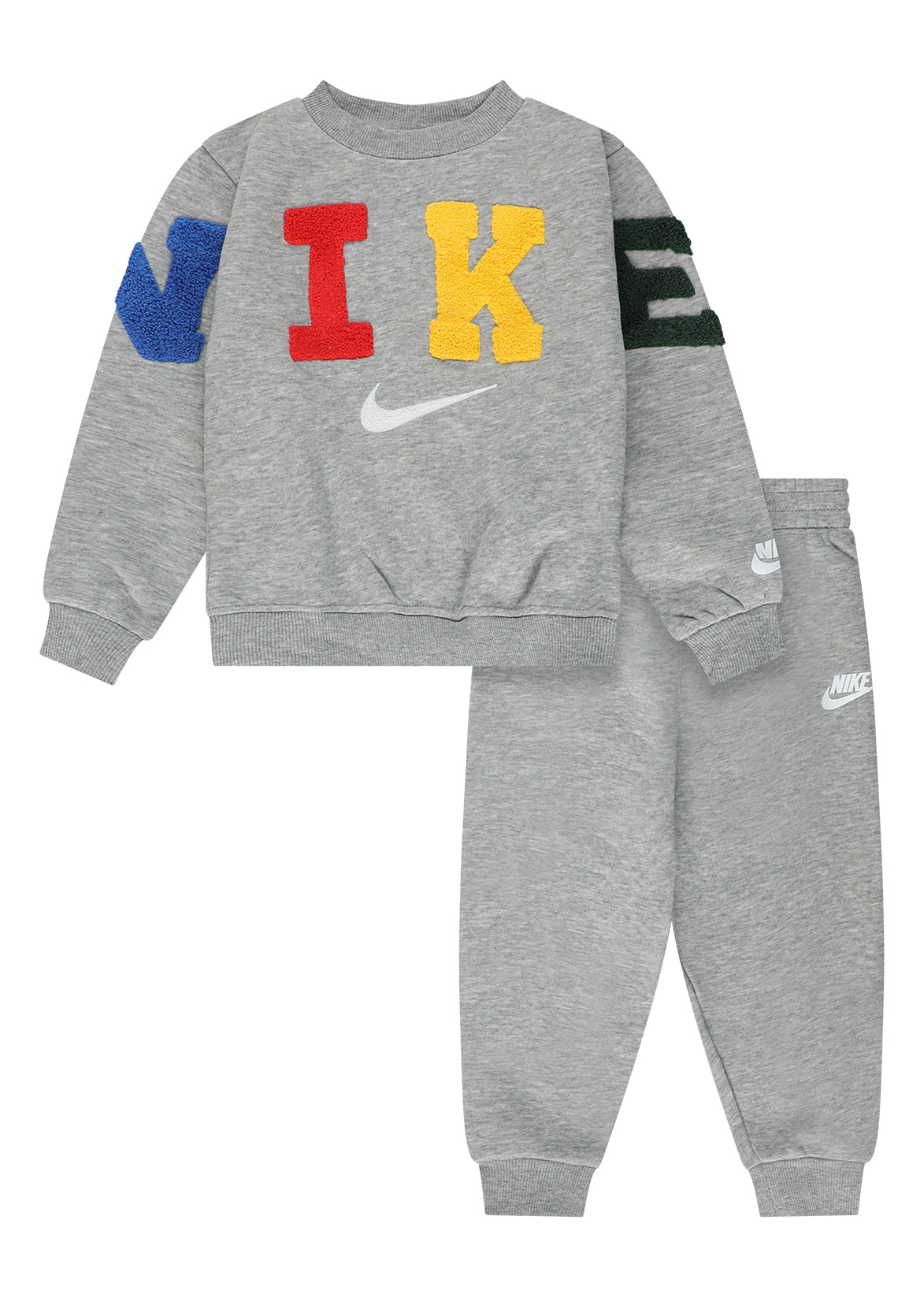 חליפת טרנינג NIKE סווטשירט לוגו ומכנסי ג׳וגר לילדים Gray / 2Y