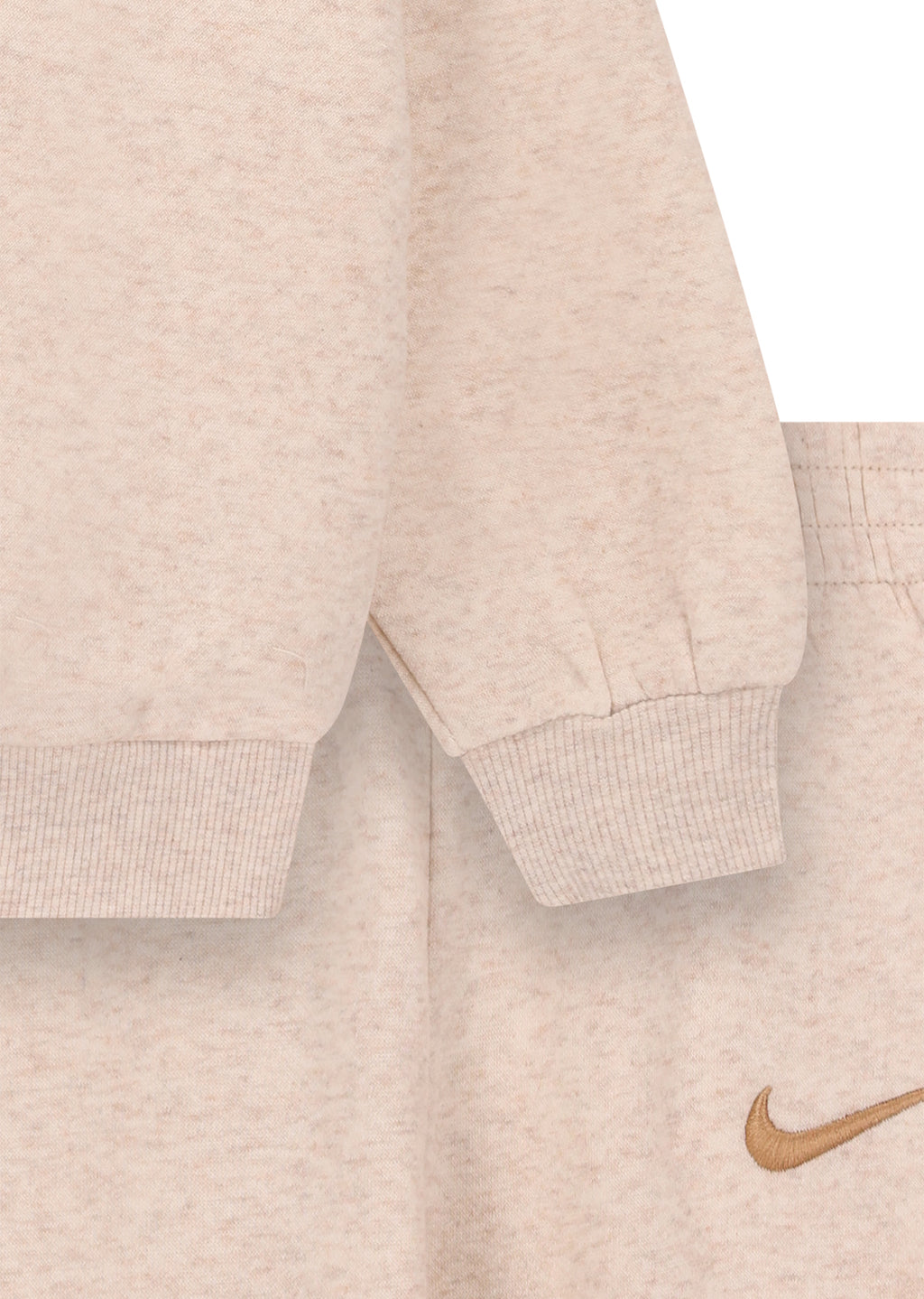 חליפת טרנינג NIKE Essential Fleece Crew לילדים BEIGE / 2Y