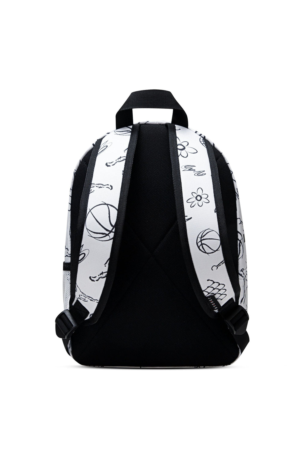 תיק גב JORDEN לבן עם הדפס פרחוני וכדורסל לילדים BEIGE / 8-10Y