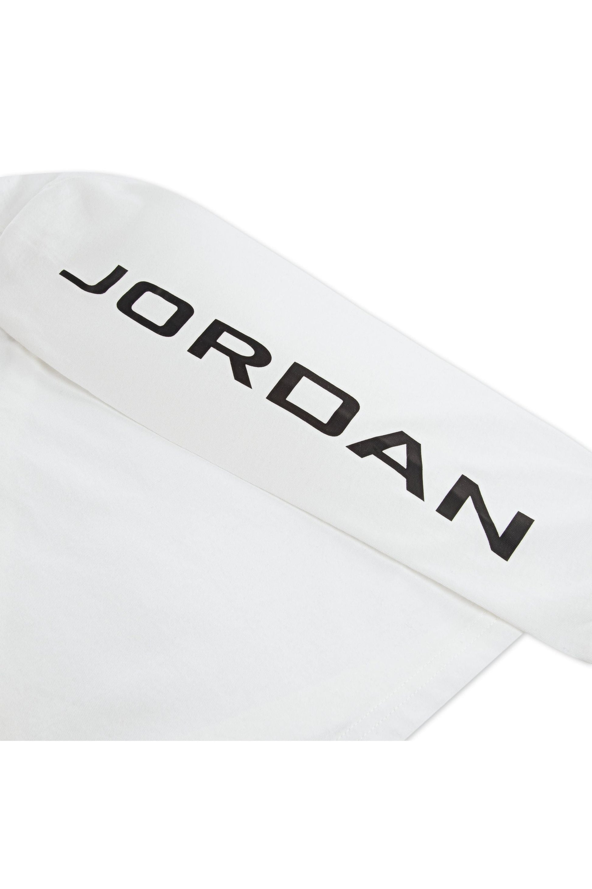 חולצת טישרט JORDEN ארוכה לוגו רקום וחיתוך מותג לילדים BEIGE / 4XY