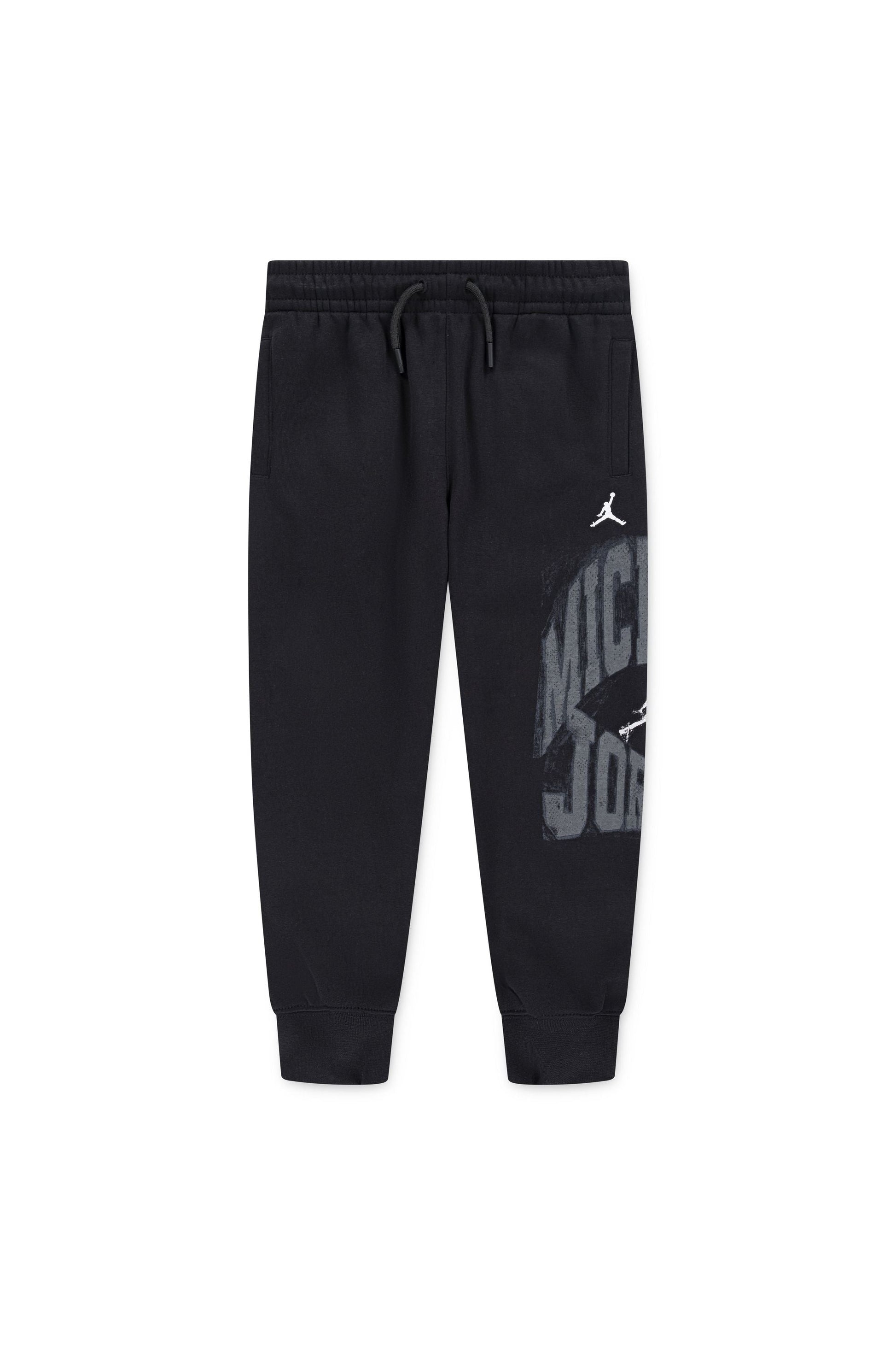 חליפת טרנינג JORDAN הדפסים גרפיים כיתוב גדול לילדים BLACK / 4XY