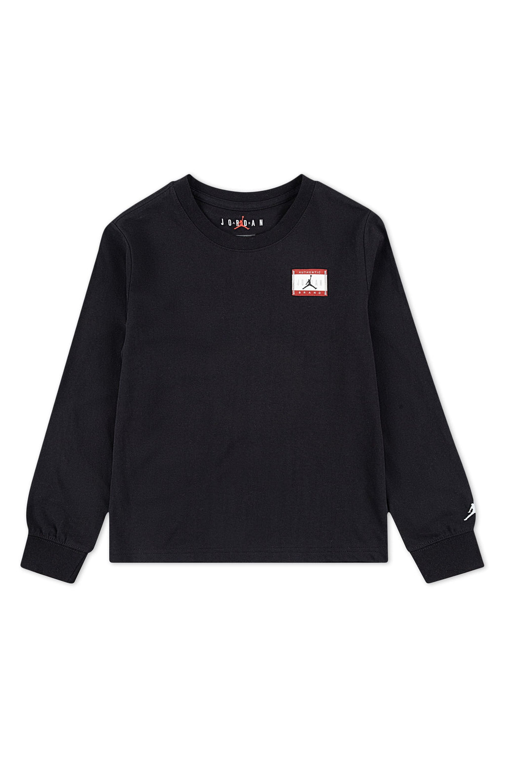 חולצת טישירט JORDEN לוגו מודגש בחזית ועיטור לוגו קטן לילדים BLACK / 4XY