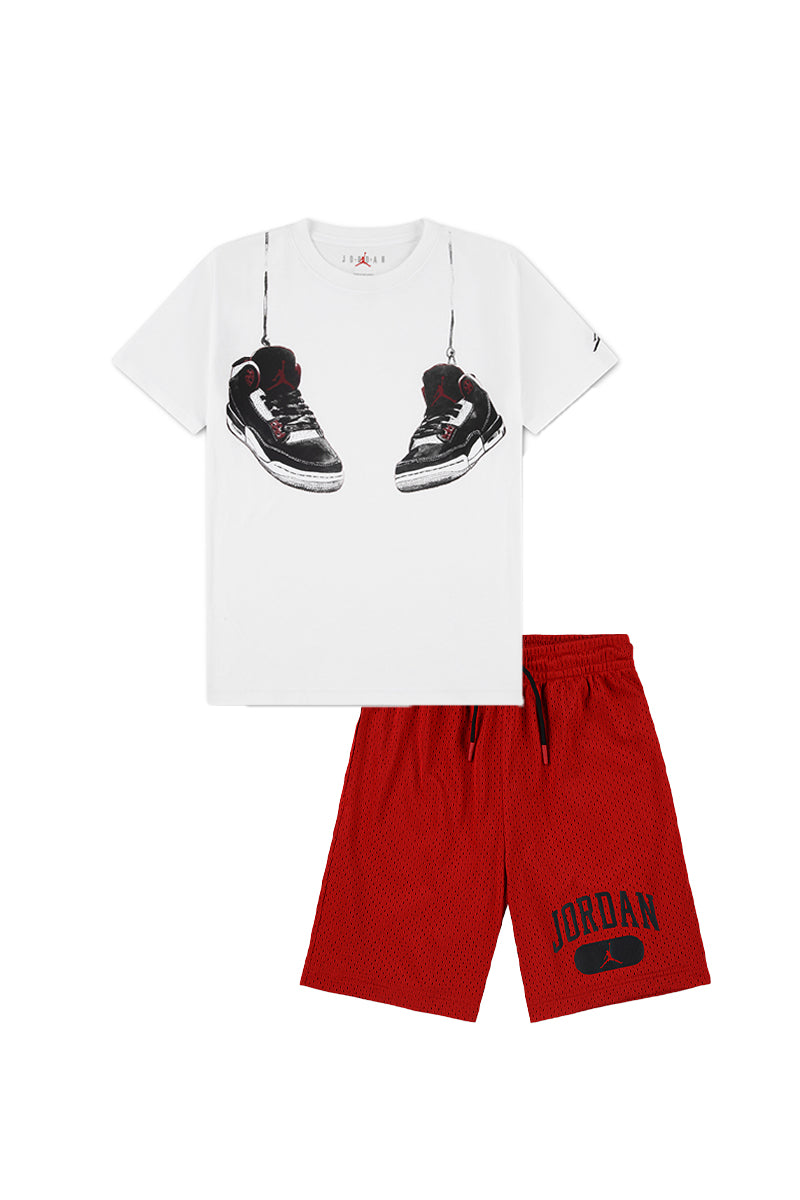 לילדים AJ3 SHOE STRINGS JORDAN חליפת WHITE / 4XY