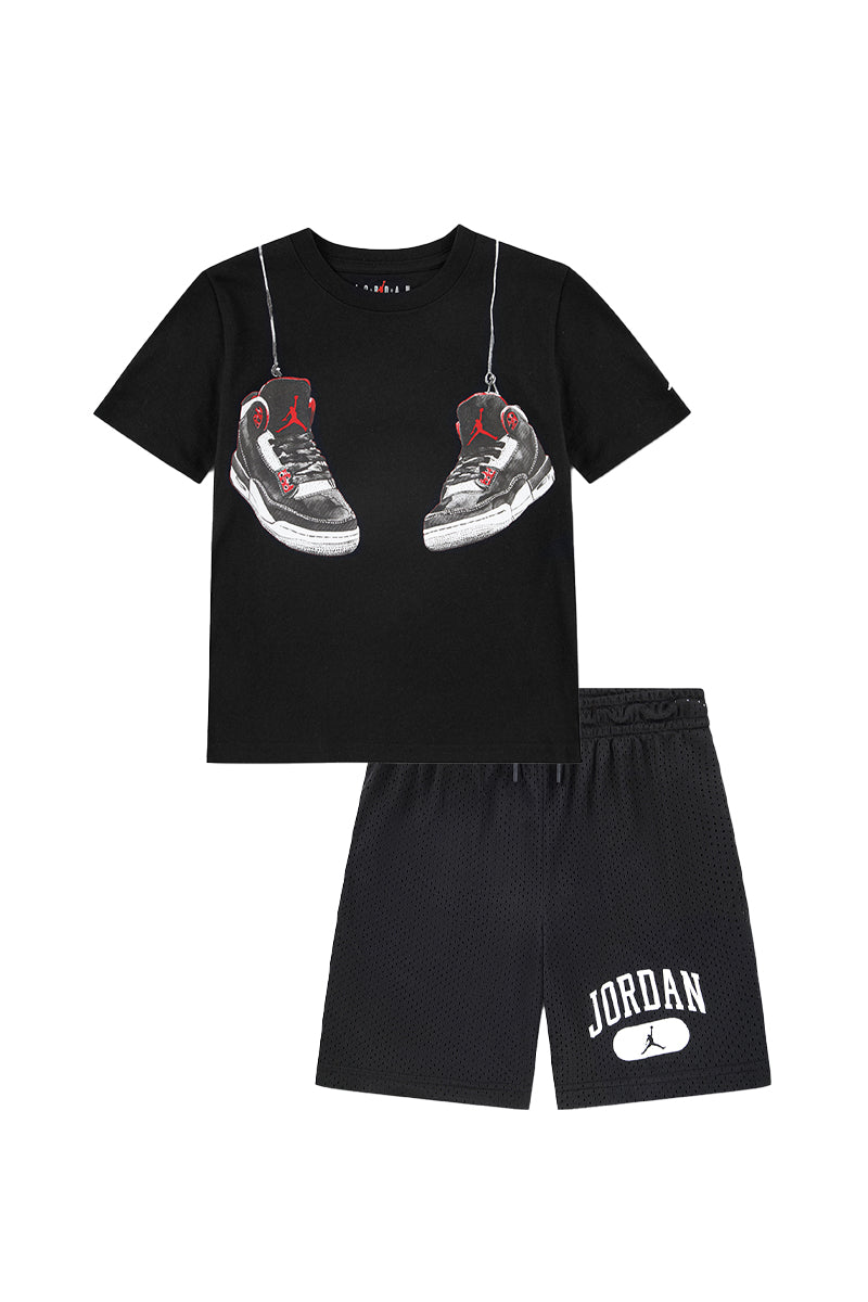 לילדים AJ3 SHOE STRINGS JORDAN חליפת BLACK / 4XY