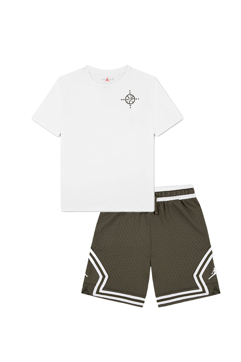 לילדים COMPASS JUMPMAN JORDAN חליפת WHITE / 4XY