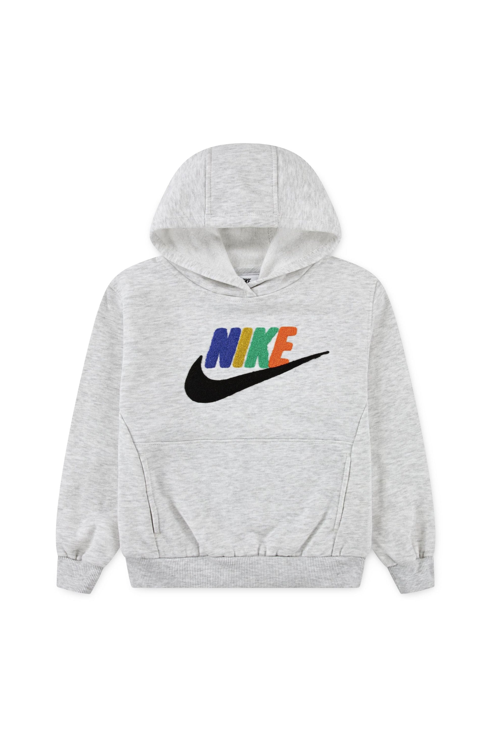 חליפת טרנינג NIKE קפוצ'ון הדפס לוגו וסווש לילדים BLACK / 4XY