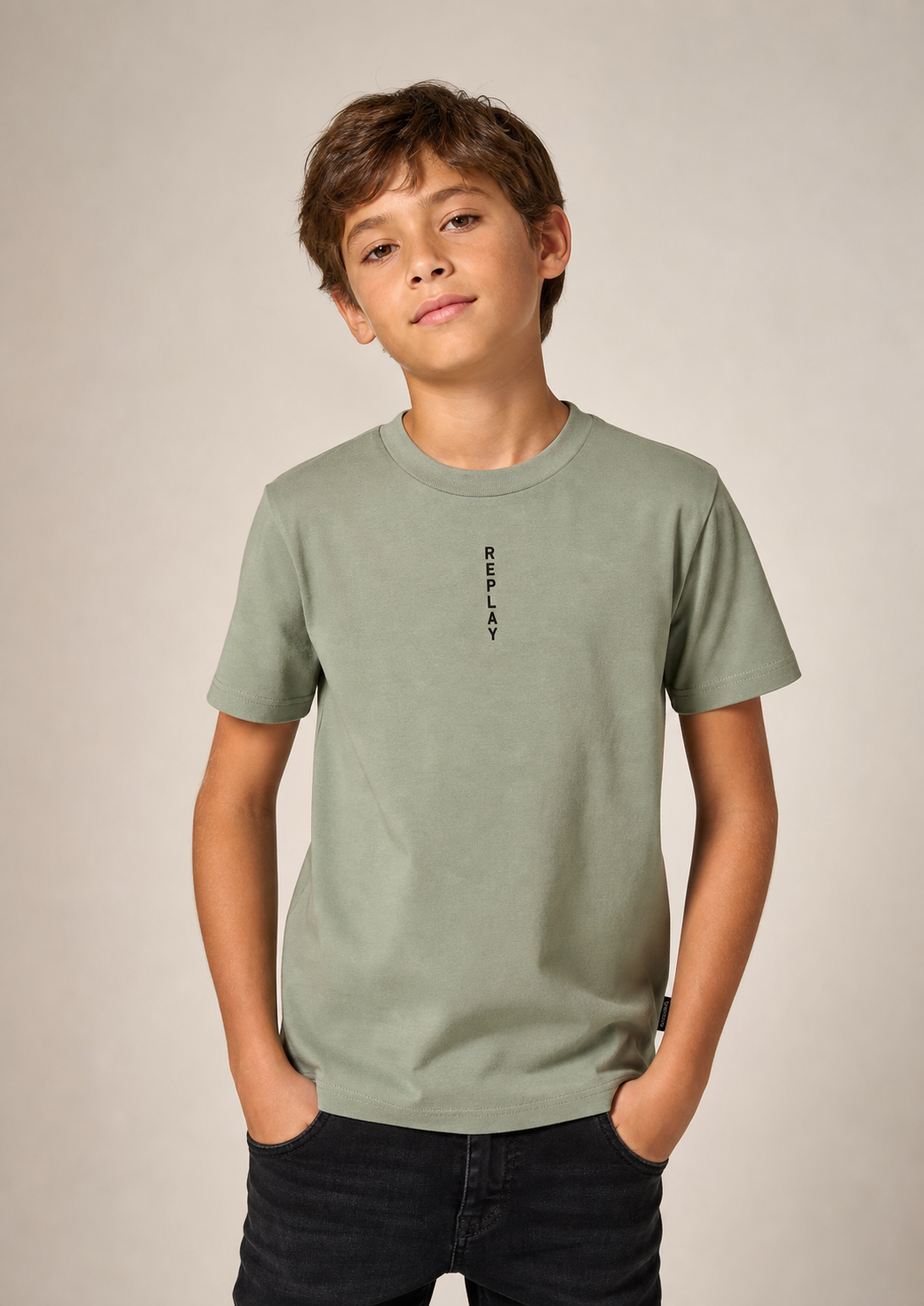 Replay boys sage tee front