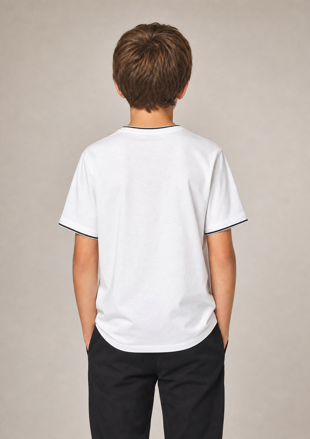 Replay boys white monogram tee back
