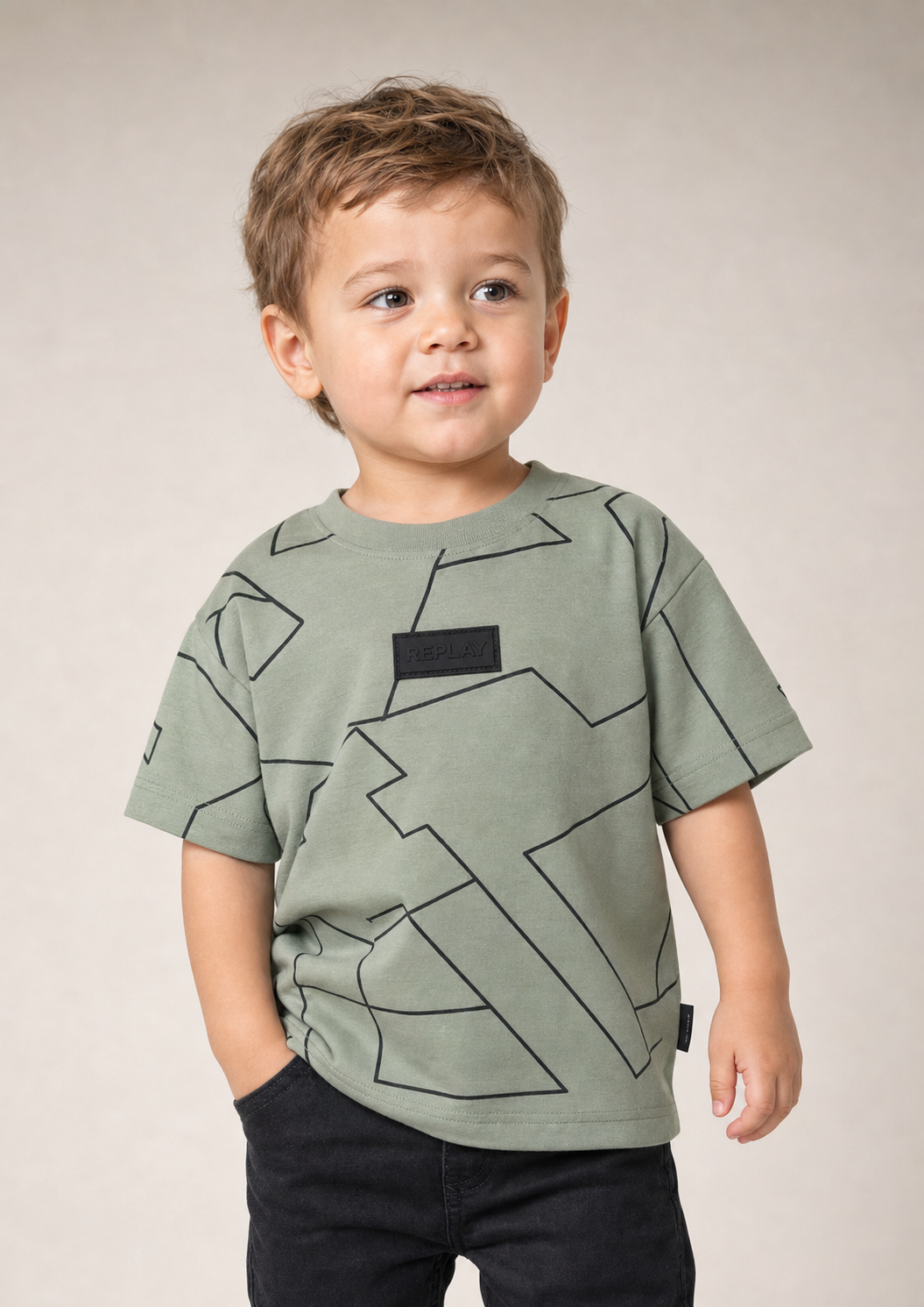 Replay toddler sage graphic tee front