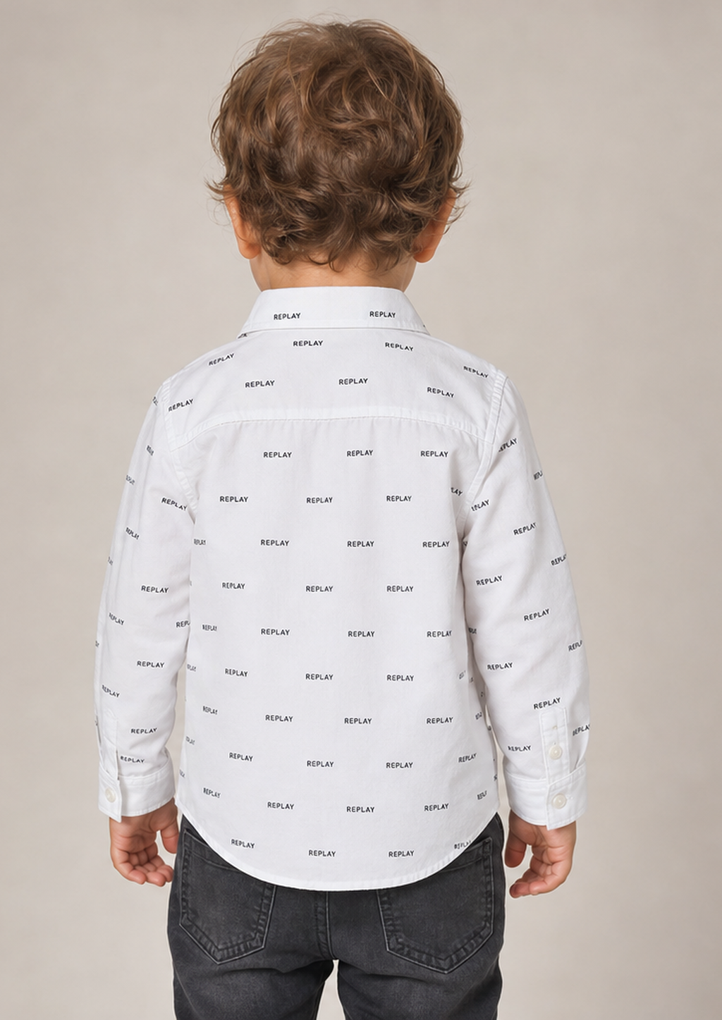 REPLAY baby boys white shirt back