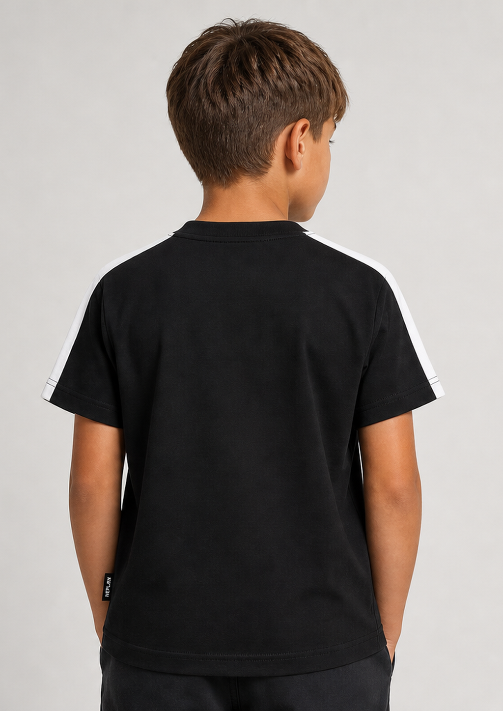 REPLAY boys black graphic tee back
