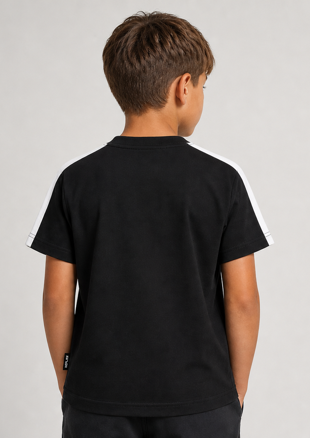 REPLAY boys black graphic tee back