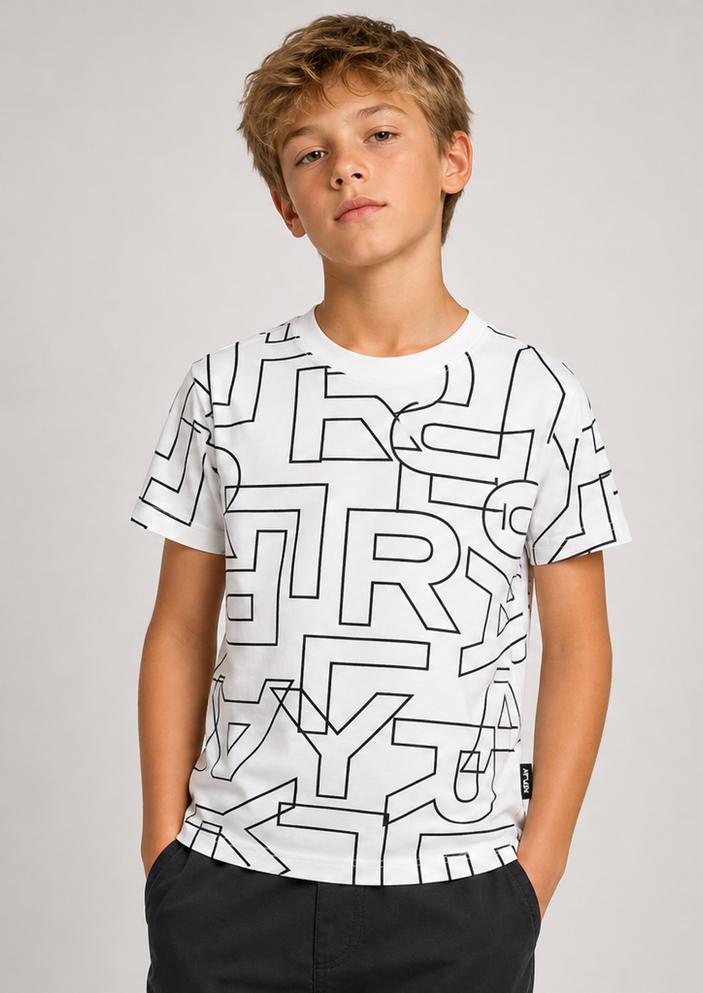 REPLAY boys all over tee front