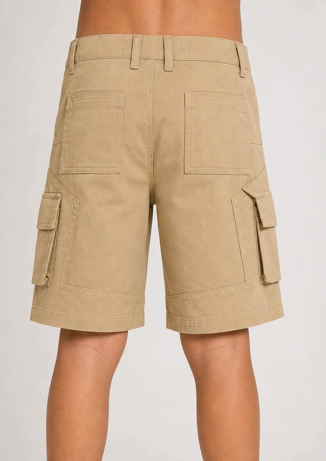 REPLAY boys khaki cargo shorts back
