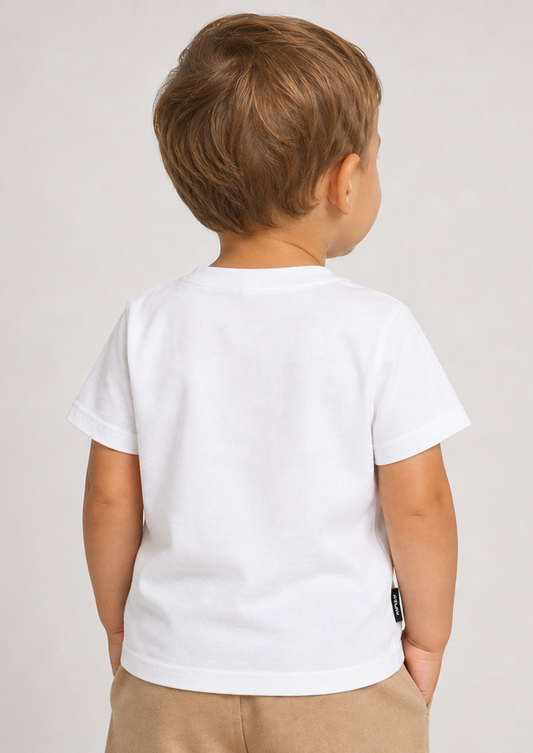 REPLAY baby boys white patch tee back
