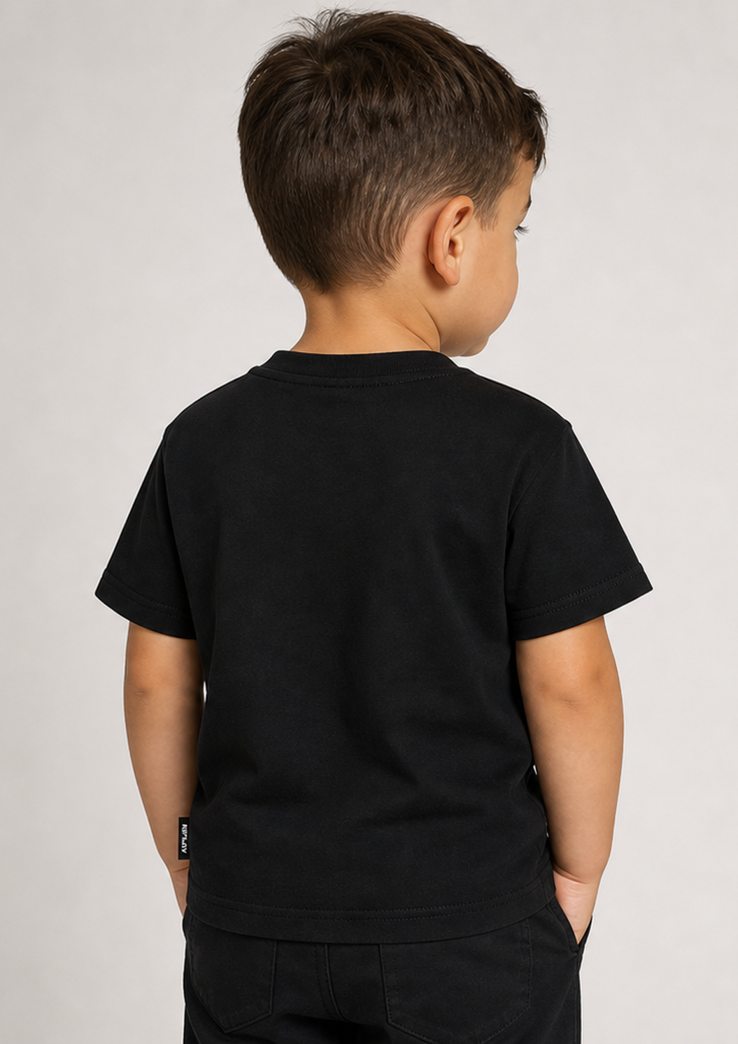 REPLAY baby boys black patch tee back