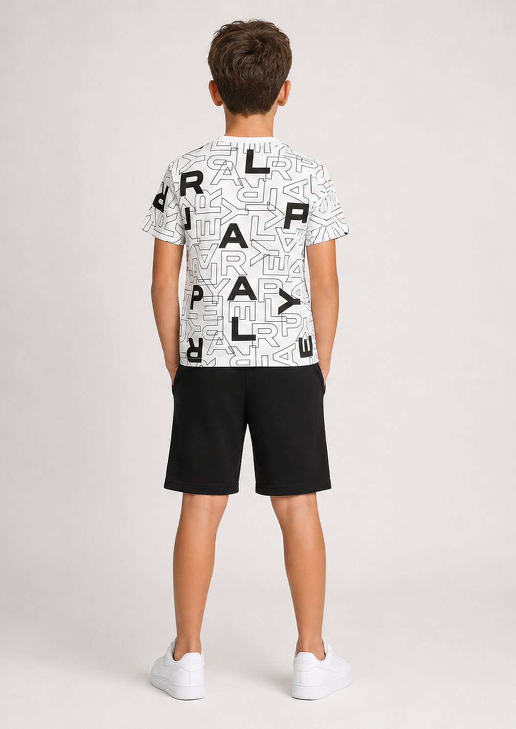 REPLAY boys all over black set back