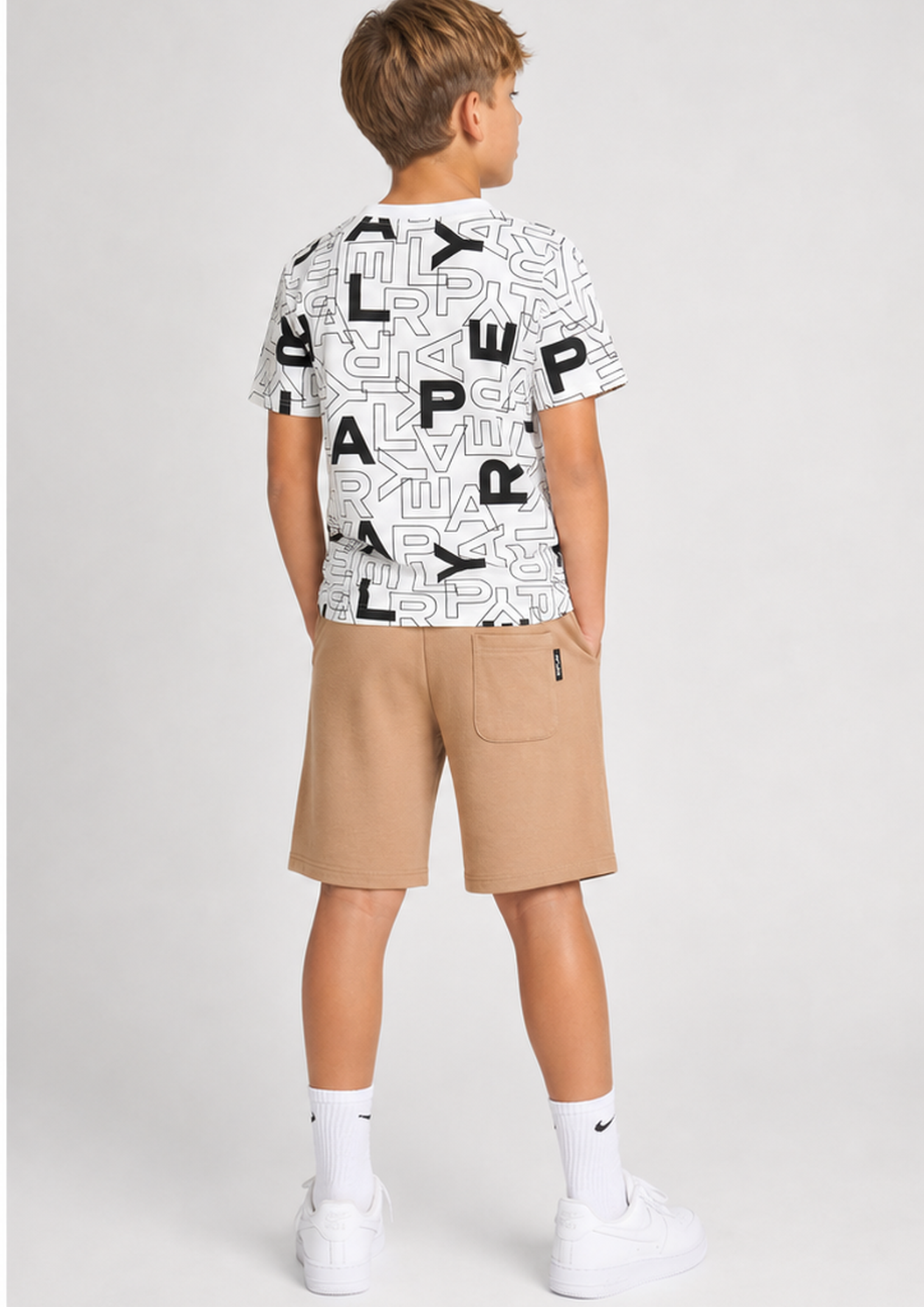 REPLAY boys beige all over set back