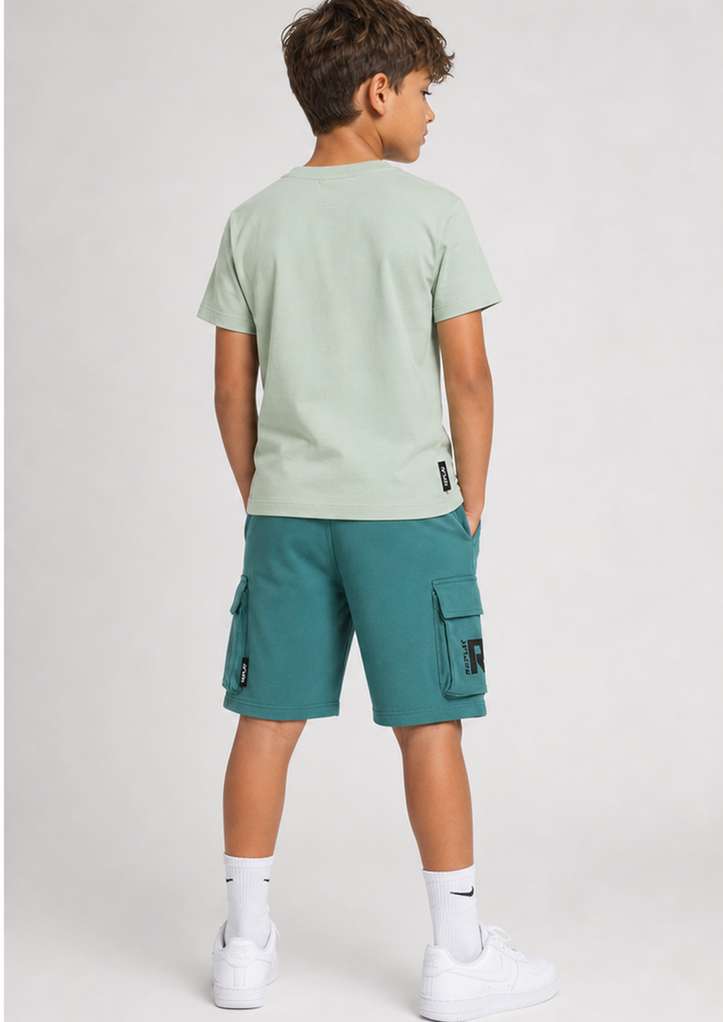 REPLAY boys mint logo set back