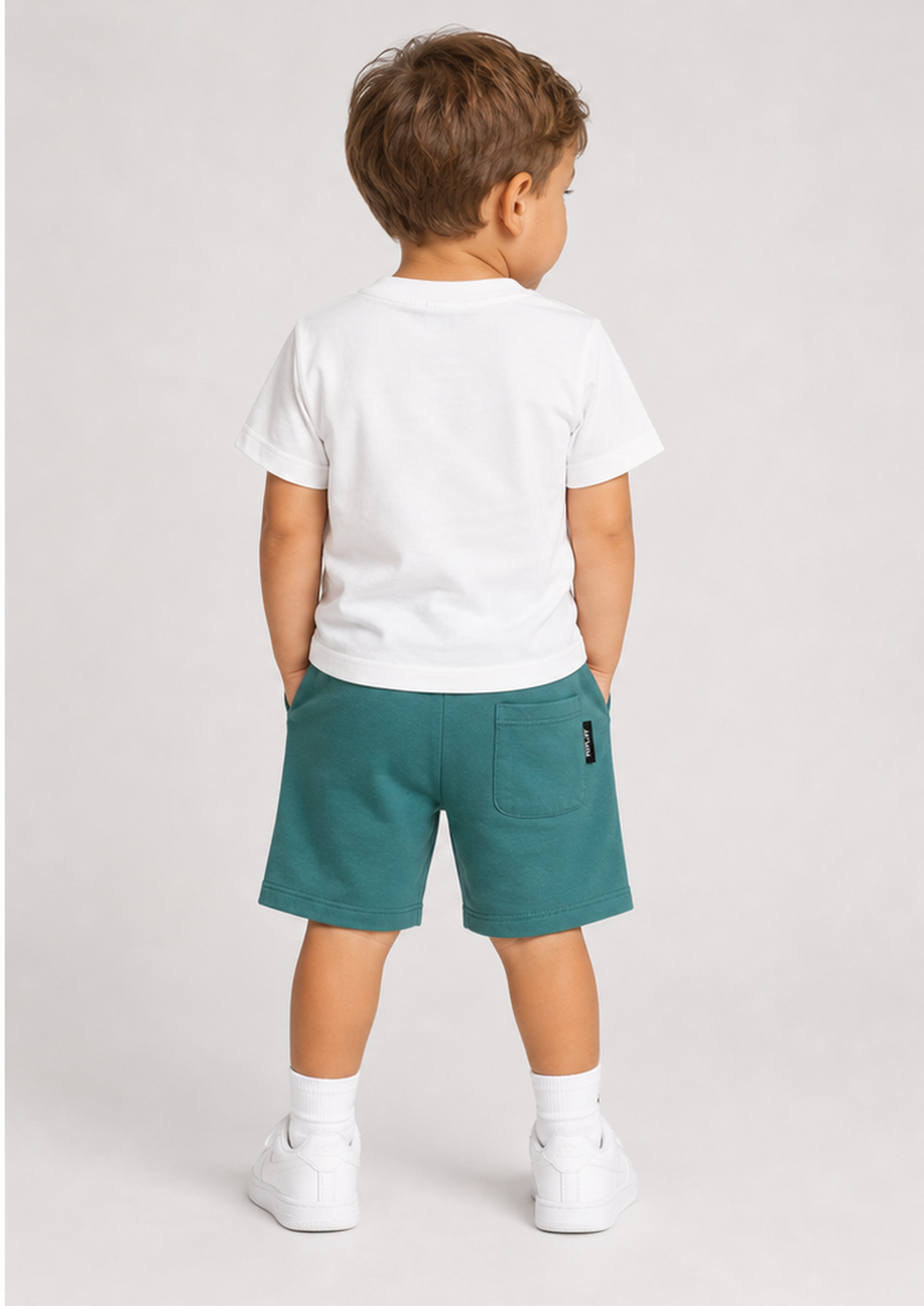 REPLAY baby boys white turquoise set back