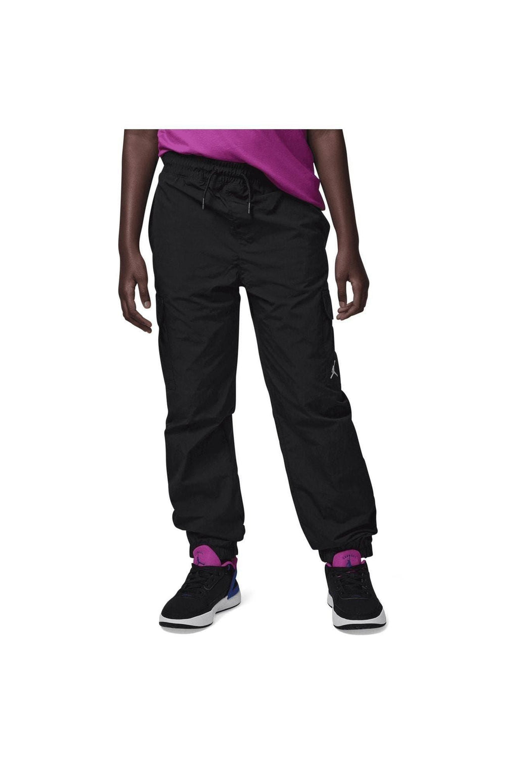 מכנסי דגמ"ח JORDEN כיסים צדדיים ולוגו Jumpman לילדים BLACK / 12-13Y