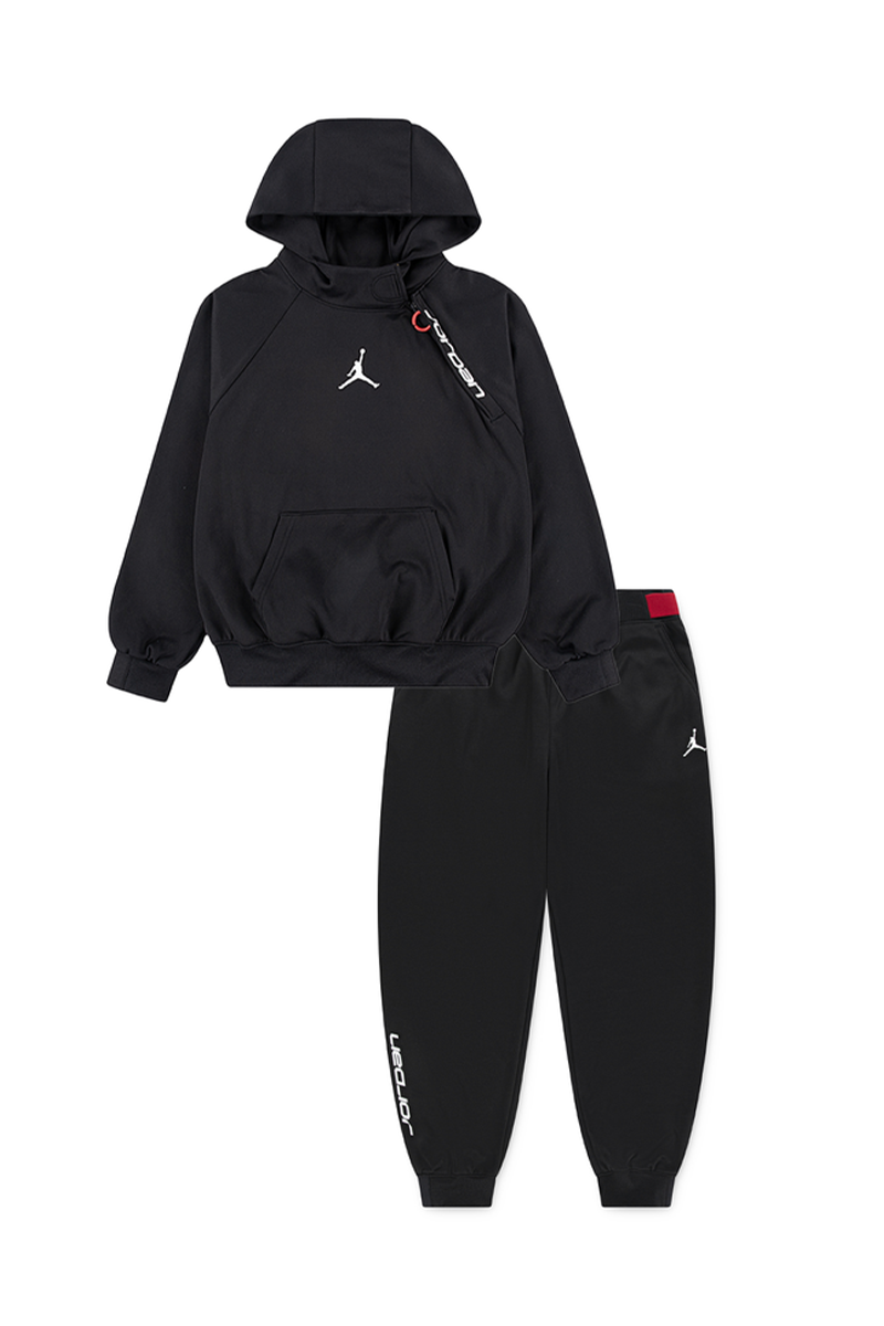 חליפת טרנינג JORDAN קפוצ’ון לוגו ג’אמפמן לבן באמצע לילדים