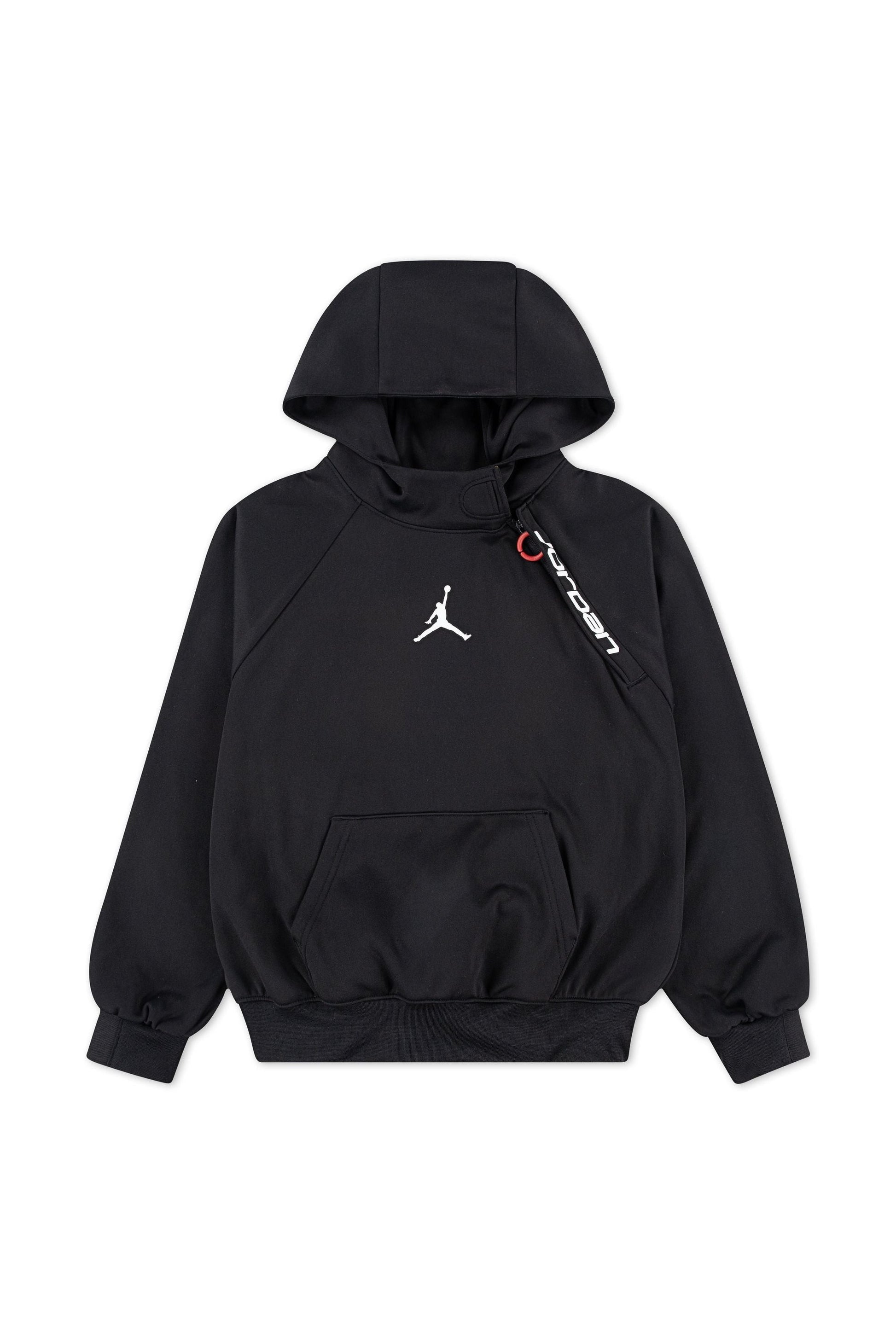 חליפת טרנינג JORDAN קפוצ’ון לוגו ג’אמפמן לבן באמצע לילדים BLACK / 12-13Y