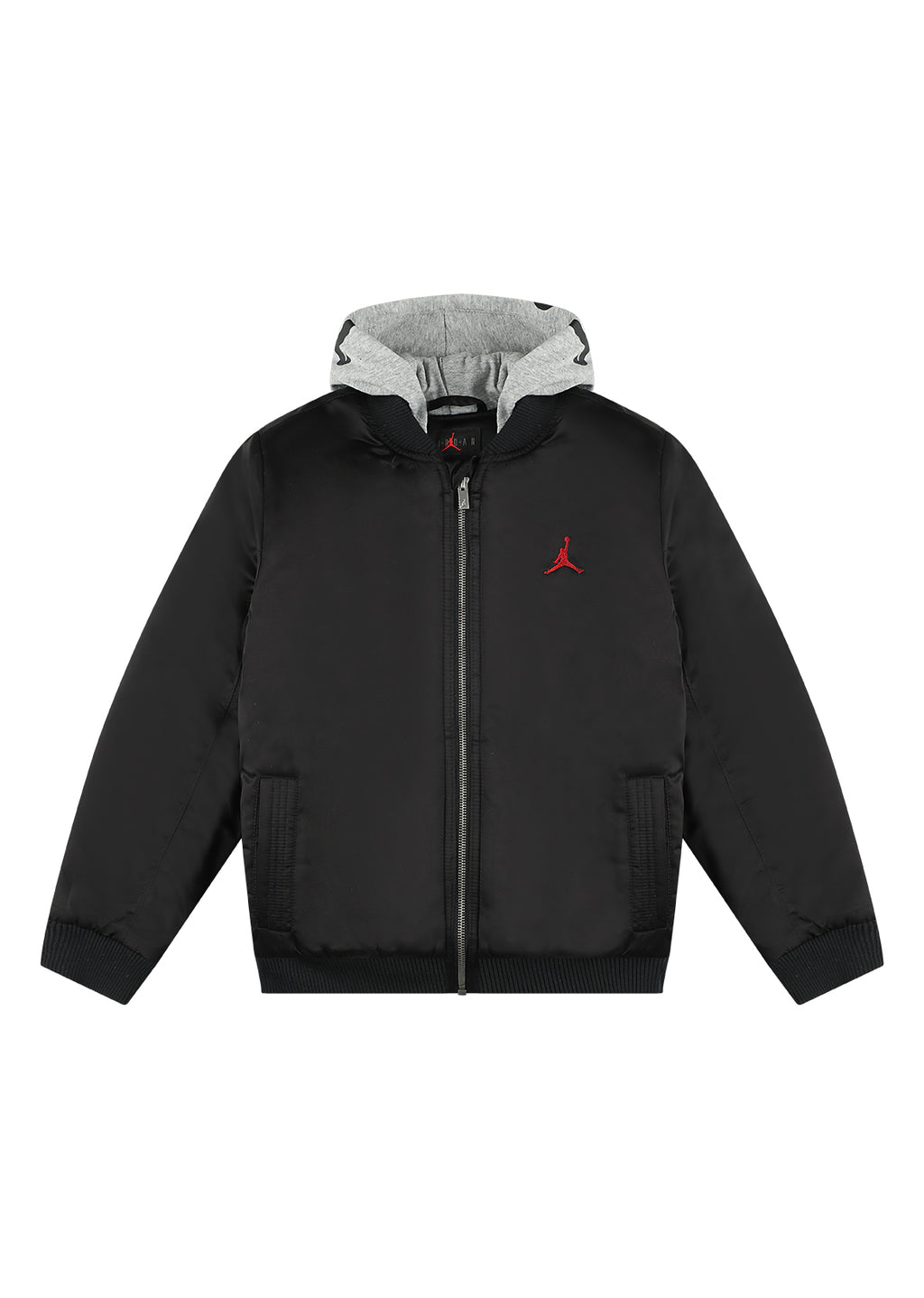 מעיל בומבר JORDAN Big Logo עם קפוצ׳ון לילדים BLACK / 4XY