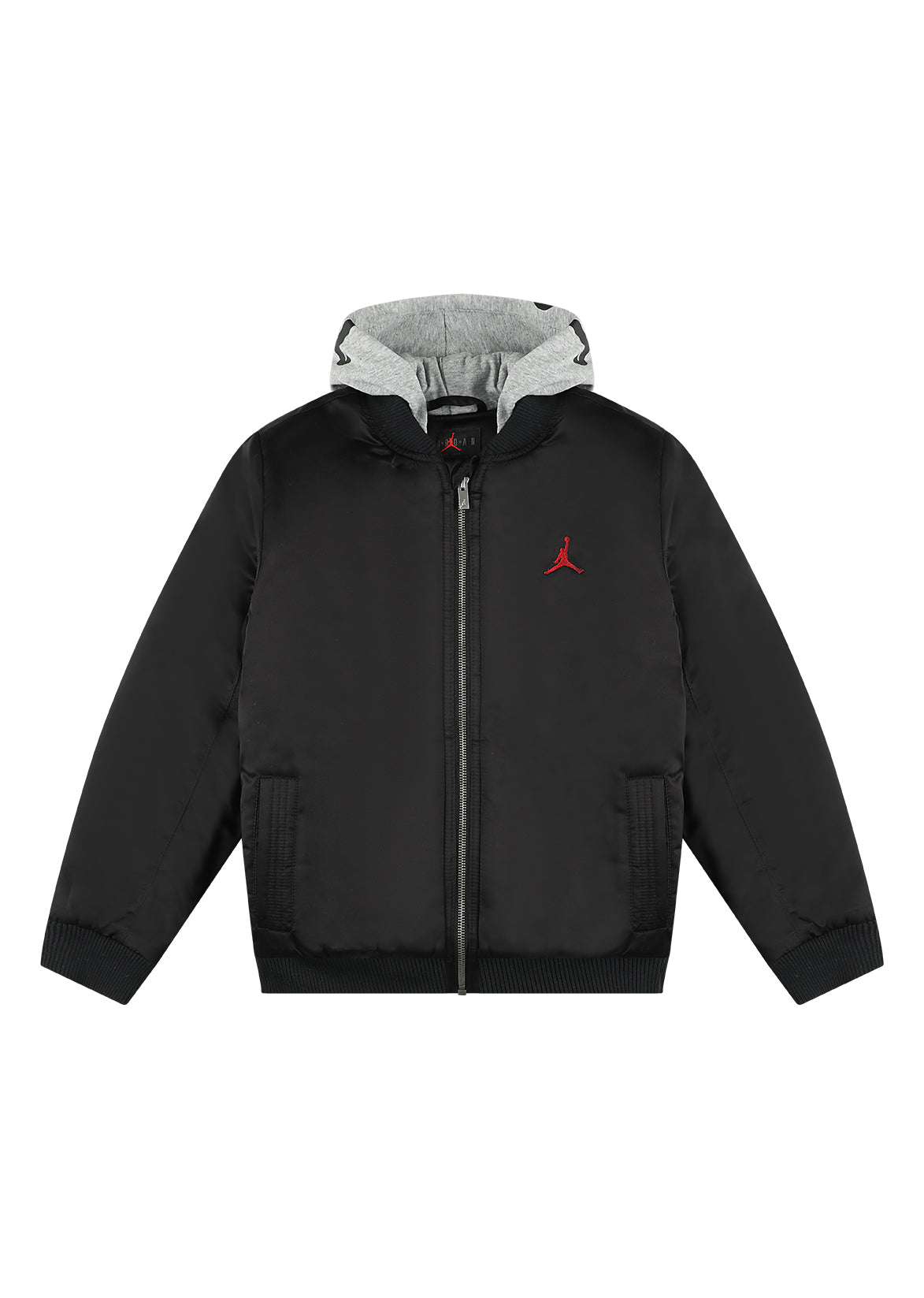 מעיל בומבר JORDAN Big Logo עם קפוצ׳ון לילדים BLACK / 4XY