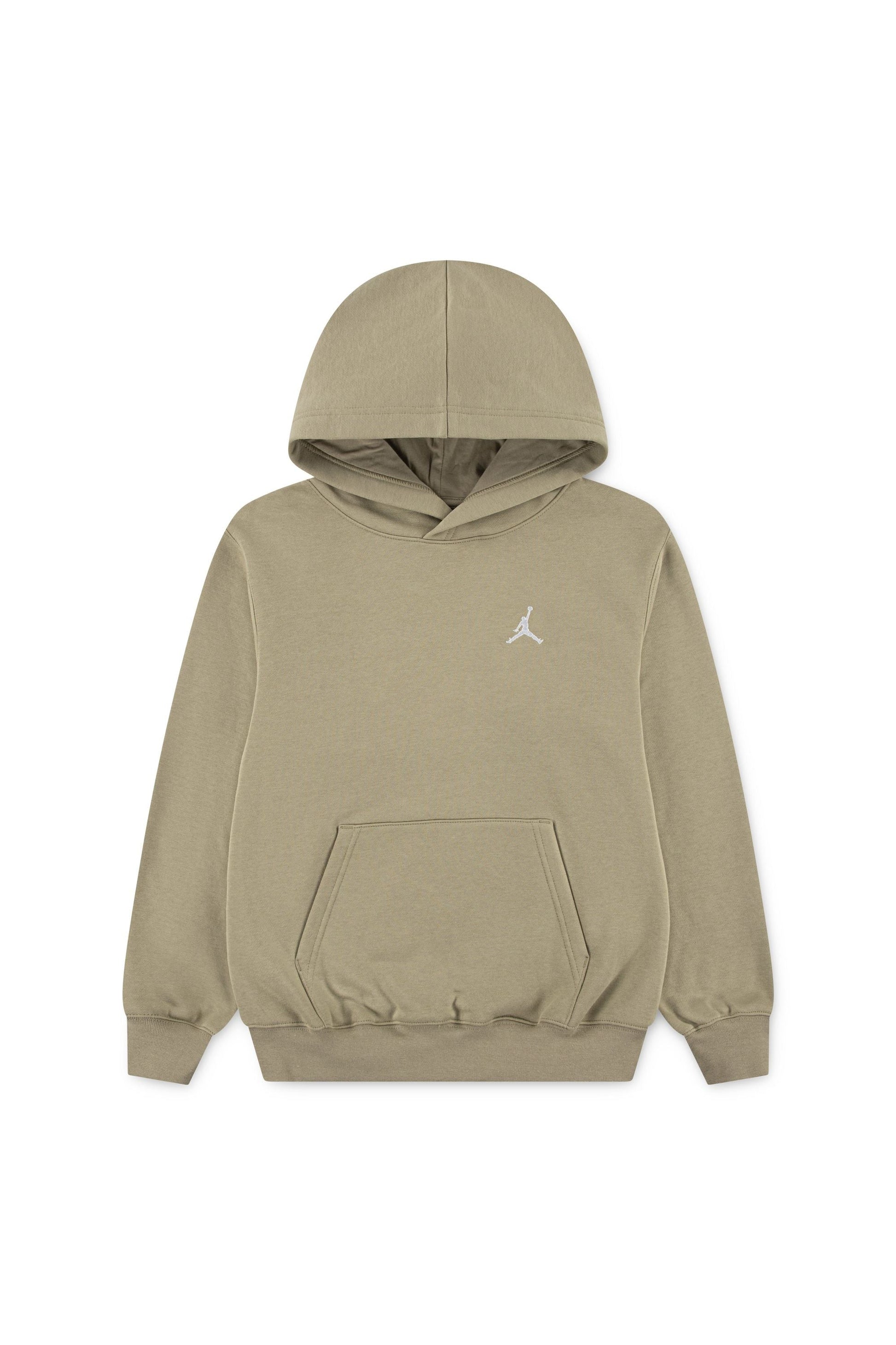 חליפת טרנינג JORDAN קפוצ'ון סמל בצד וכיס לילדים BEIGE / 12-13Y