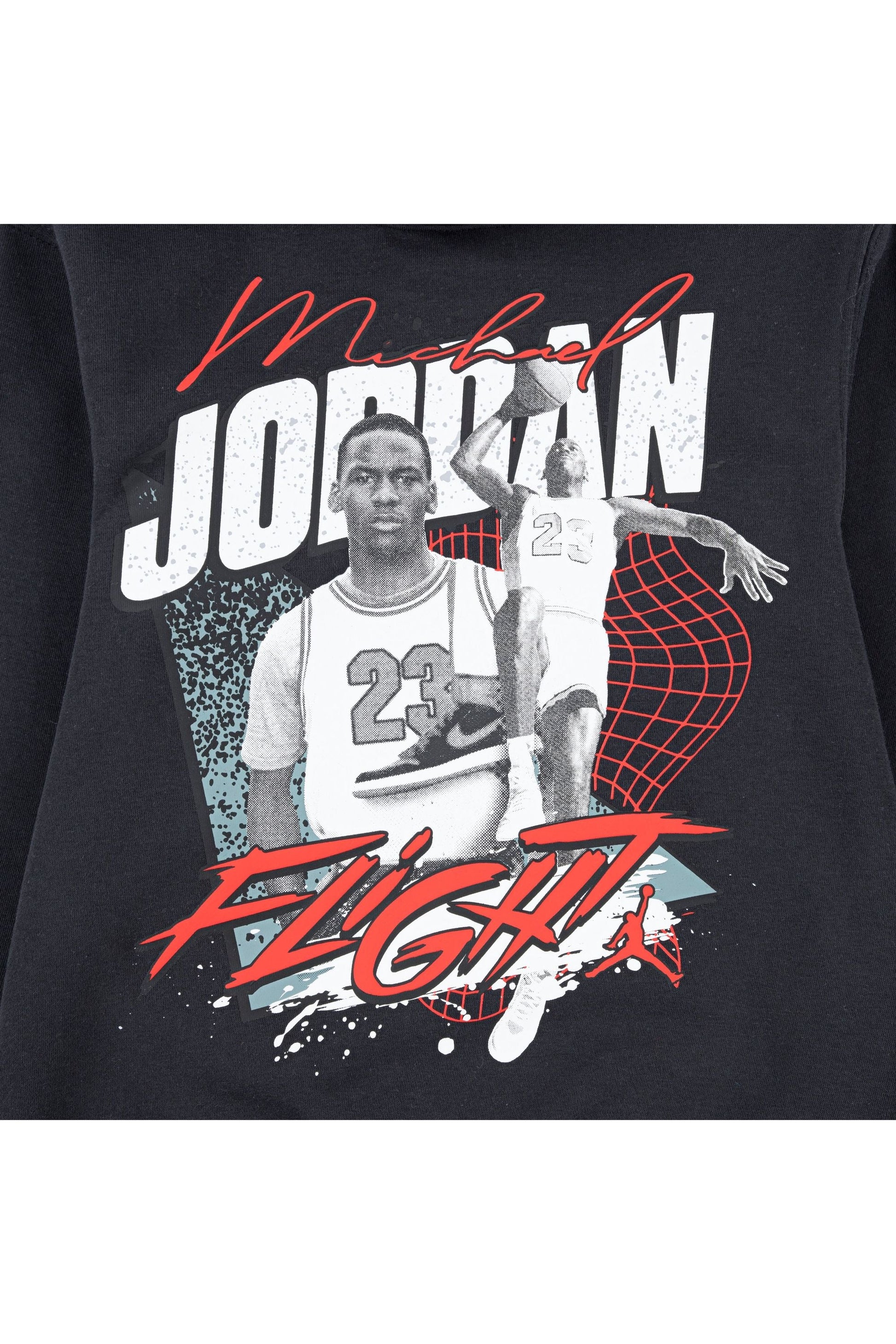 קפוצ'ון JORDAN הדפס צבעוני FLIGHT לילדים BLACK / 12-13Y