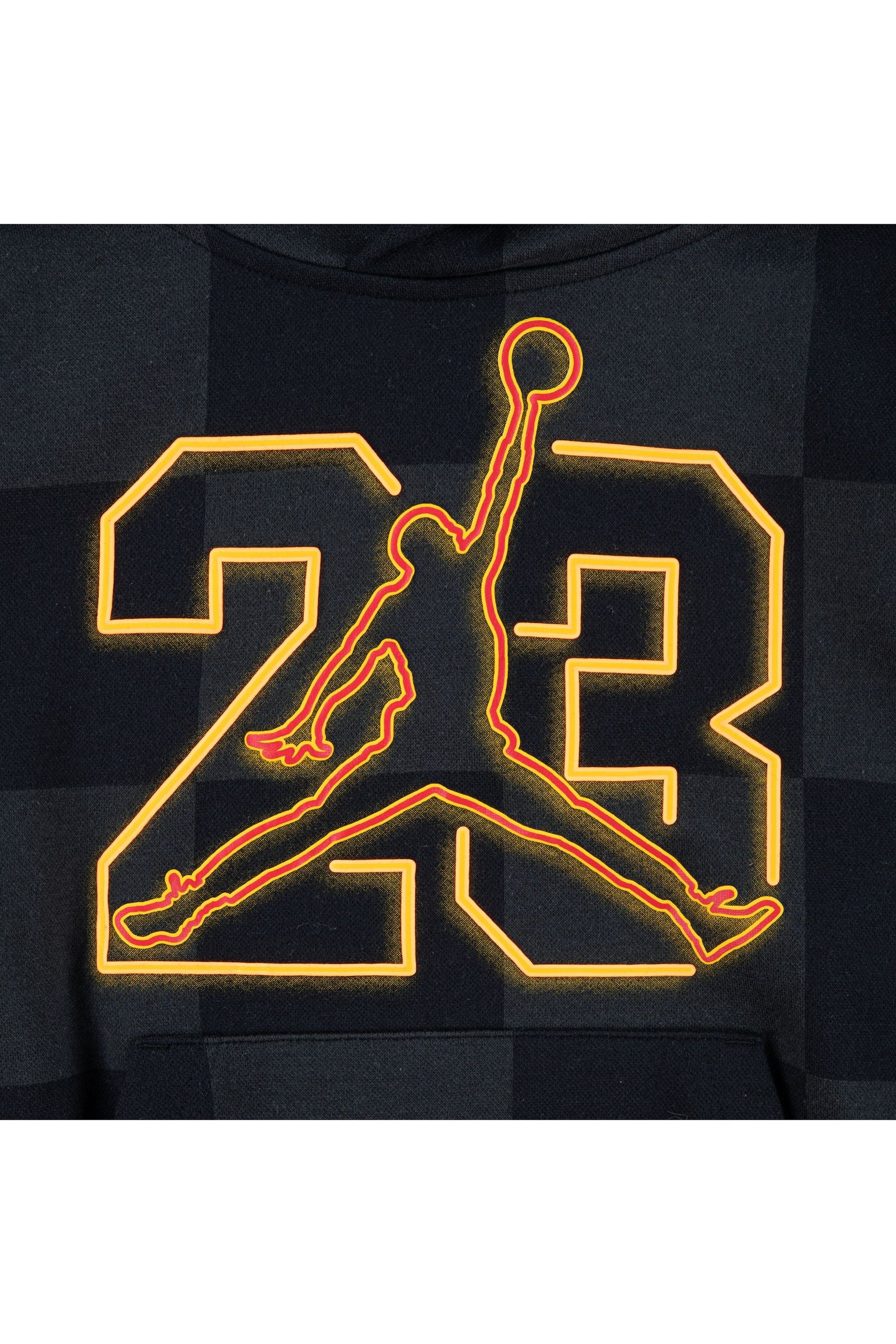 חליפת טרנינג JORDAN קפוצ'ון עם כיס קדמי ולוגו Jumpman לילדים BLACK / 12-13Y