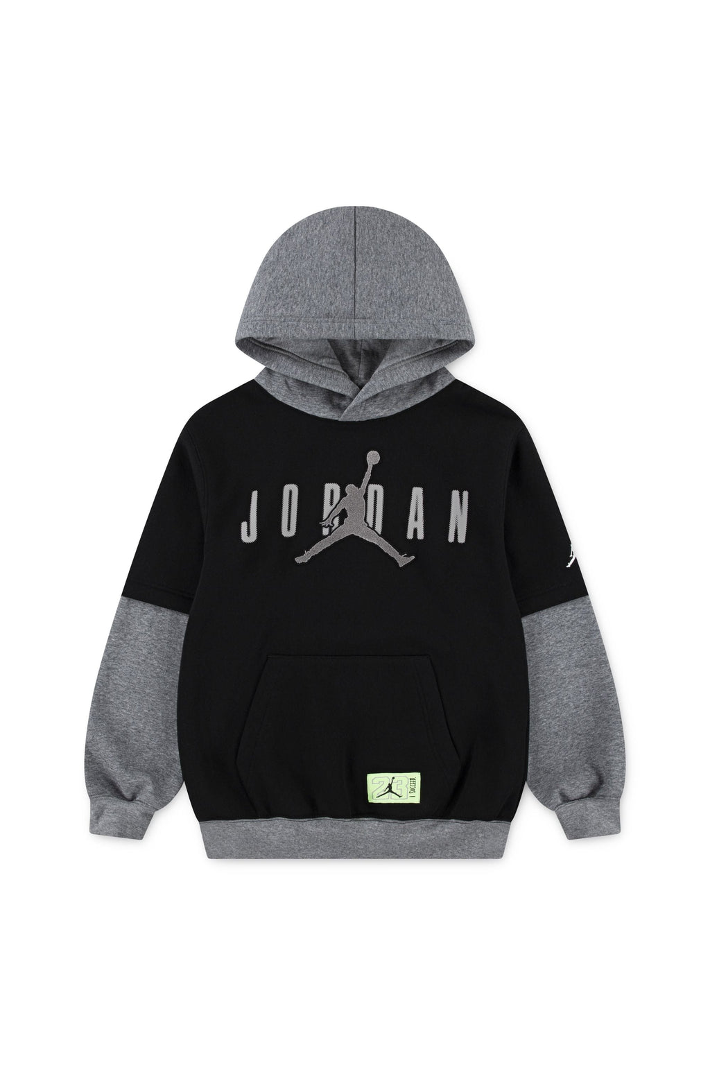 חליפת טרנינג JORDAN קפוצ’ון בעיצוב לוגו ג’אמפמן לילדים BLACK / 12-13Y