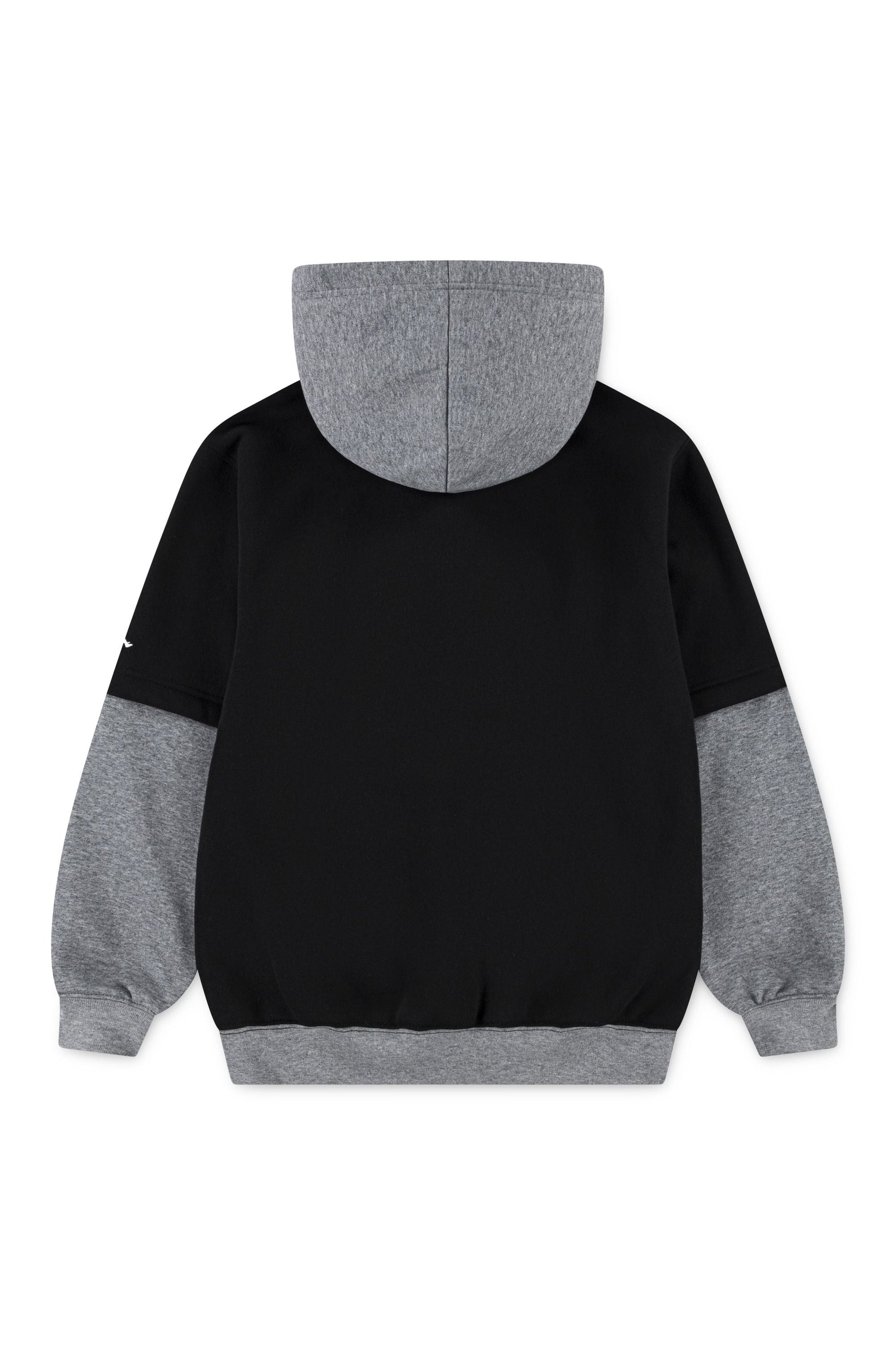 חליפת טרנינג JORDAN קפוצ’ון בעיצוב לוגו ג’אמפמן לילדים BLACK / 12-13Y