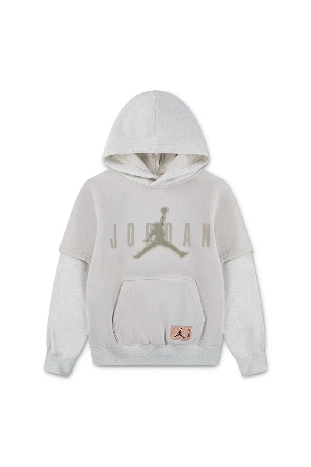 חליפת טרנינג JORDAN קפוצ’ון בעיצוב לוגו ג’אמפמן לילדים GRAY / 12-13Y