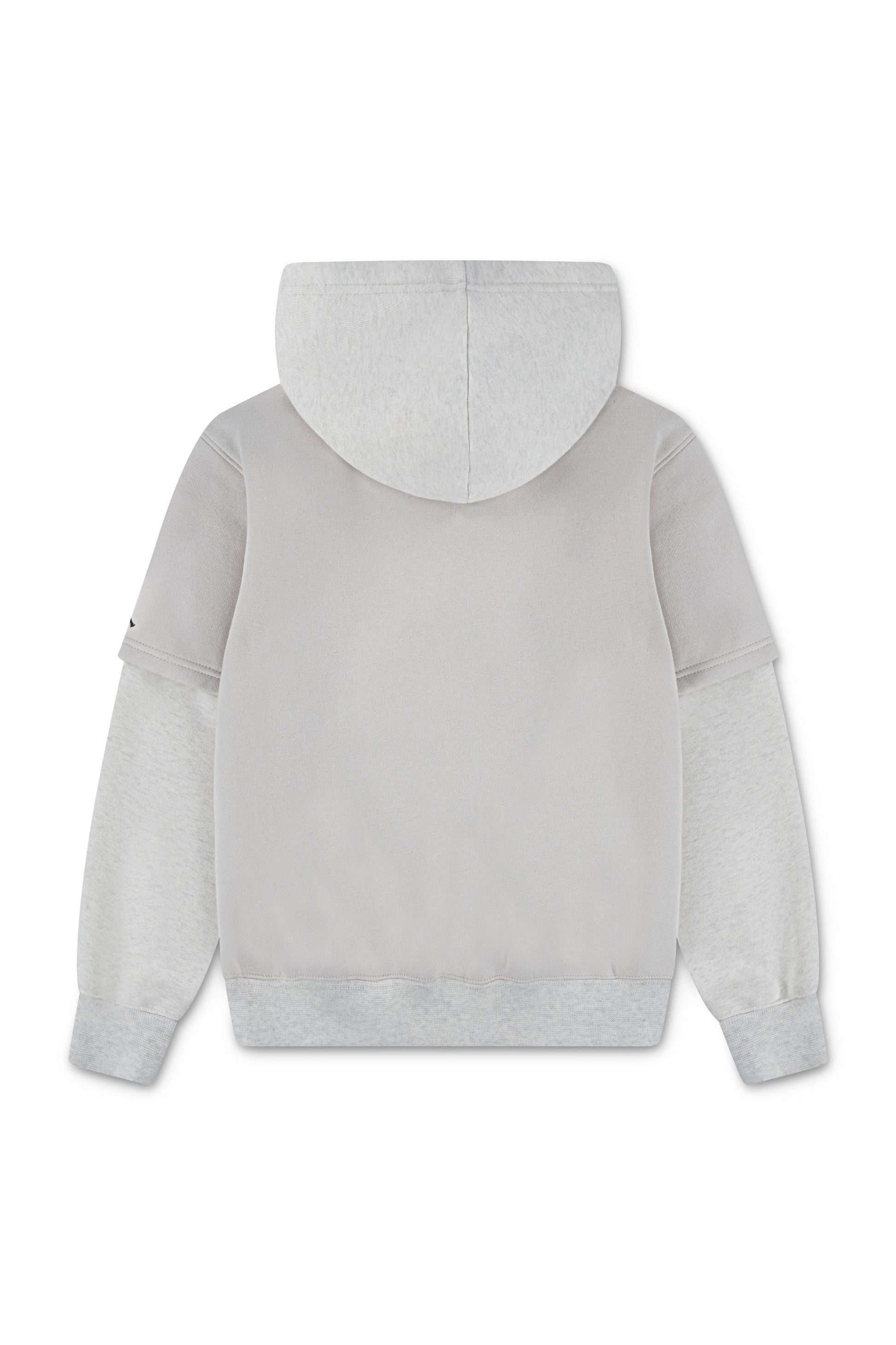 חליפת טרנינג JORDAN קפוצ’ון בעיצוב לוגו ג’אמפמן לילדים GRAY / 12-13Y