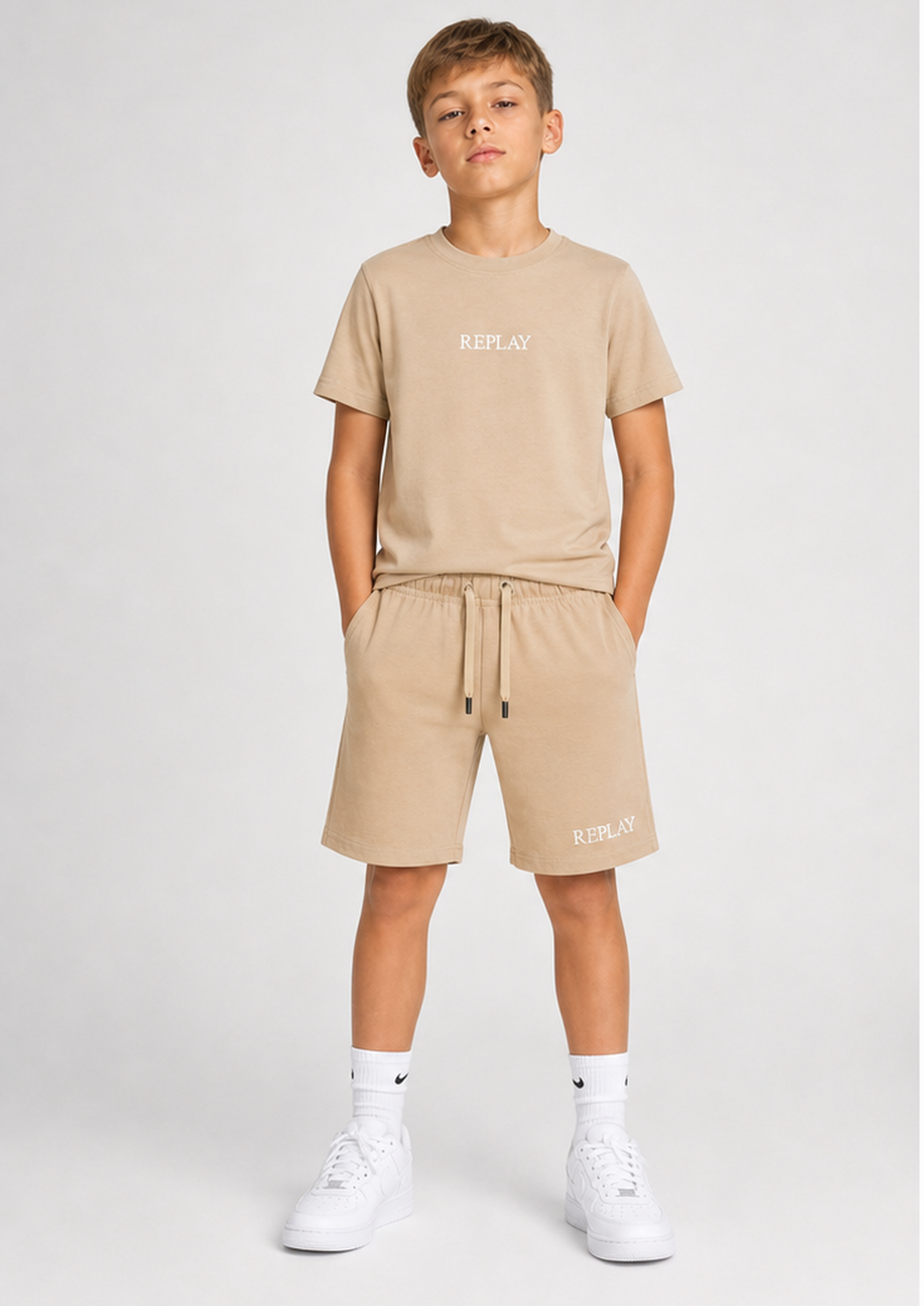 REPLAY boys beige rply set front