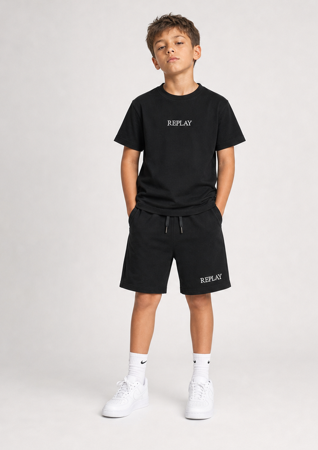REPLAY boys black rply set front