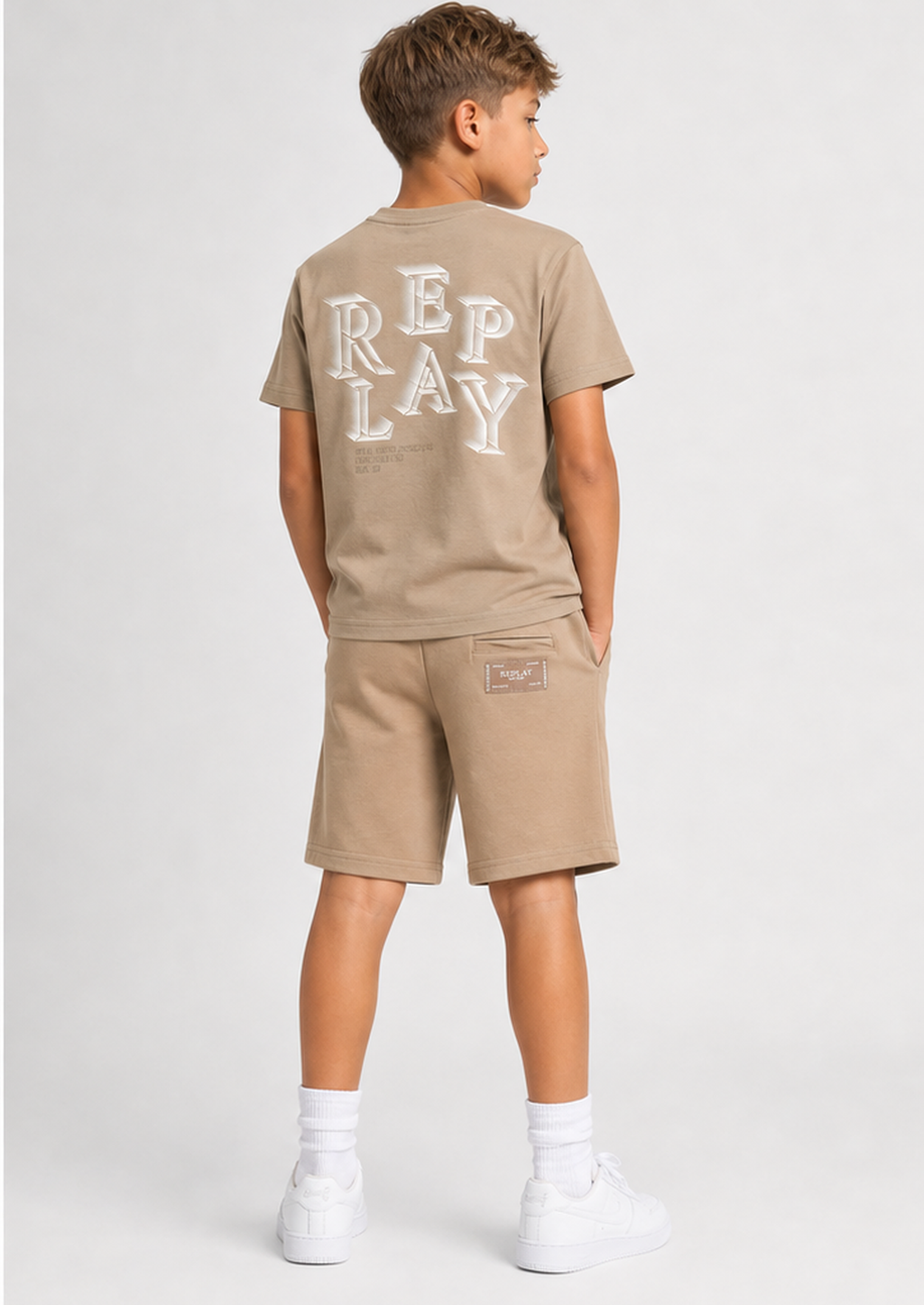 REPLAY boys taupe rply set back