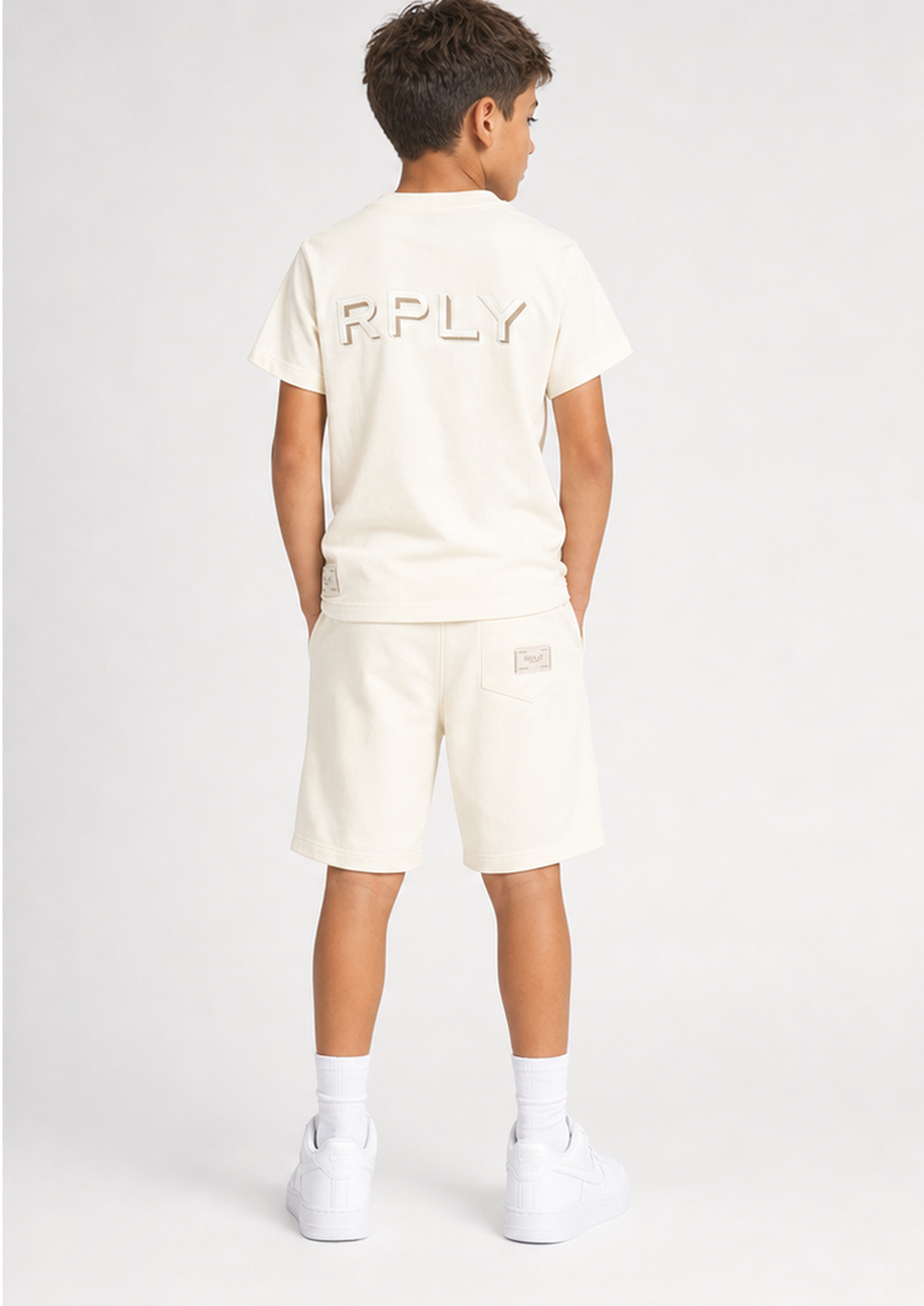 REPLAY boys off white rply side set back