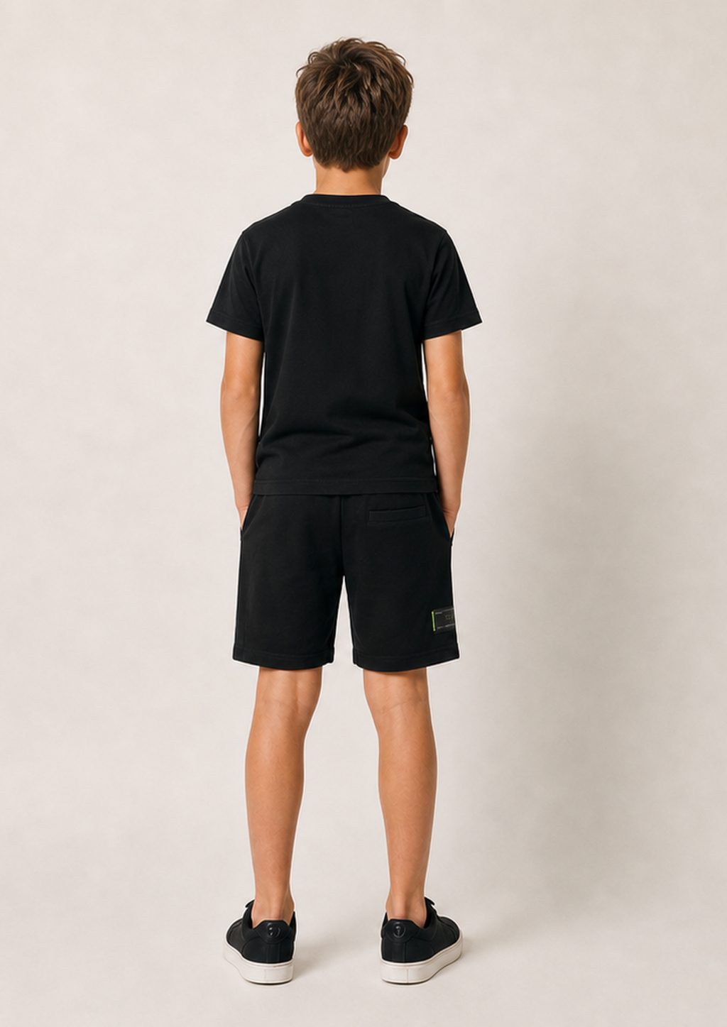 REPLAY boys black green logo set back