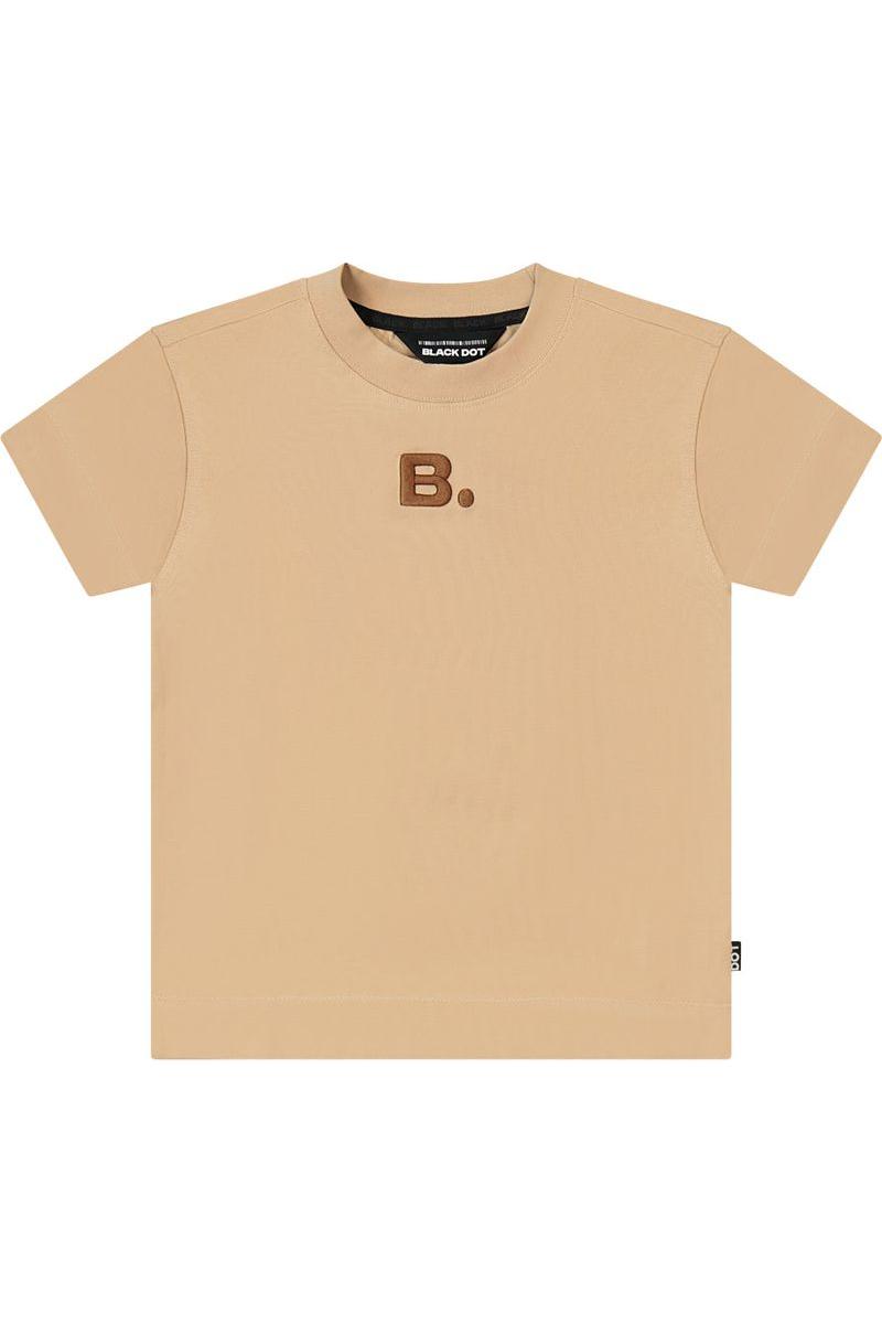 חולצת טישרט BLACK DOT לילדים בצבע חום BROWN / 2Y
