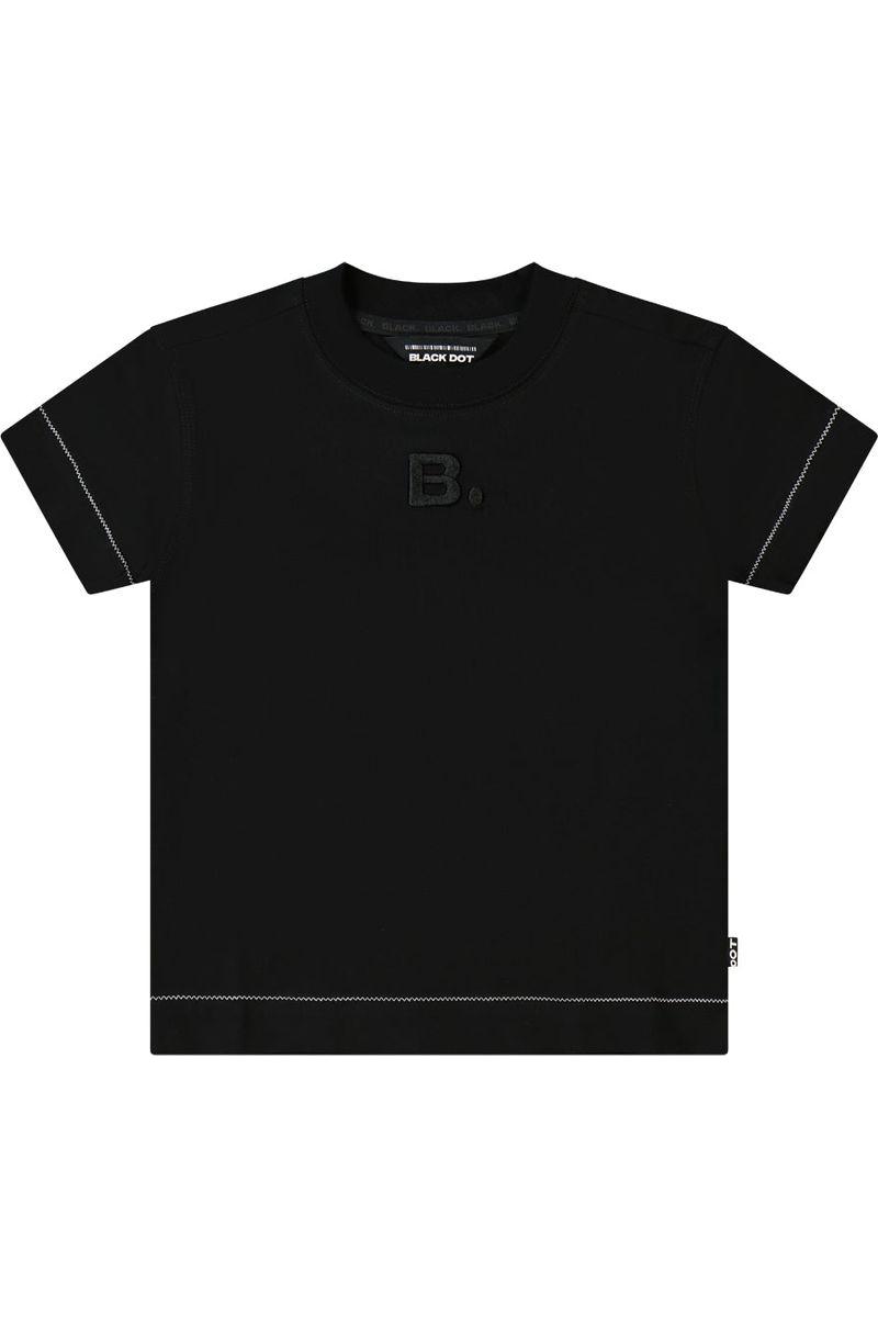 חולצת טישרט BLACK DOT לילדים בצבע שחור BLACK / 2Y