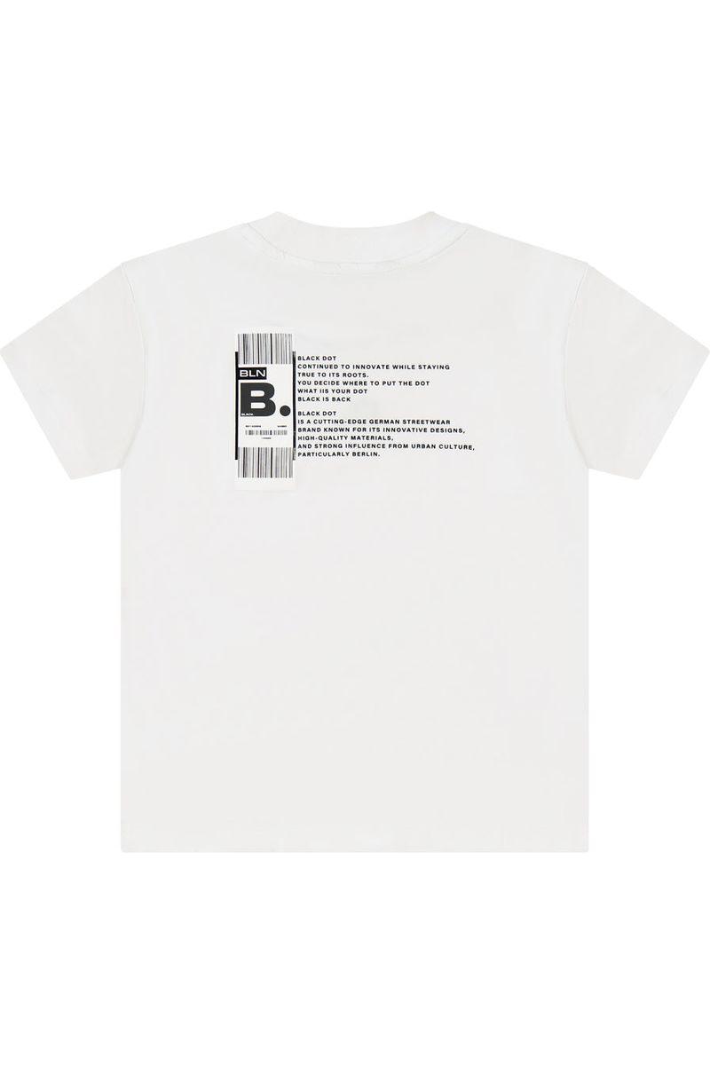 חולצת טישרט BLACK DOT לילדים בצבע לבן WHITE / 2Y
